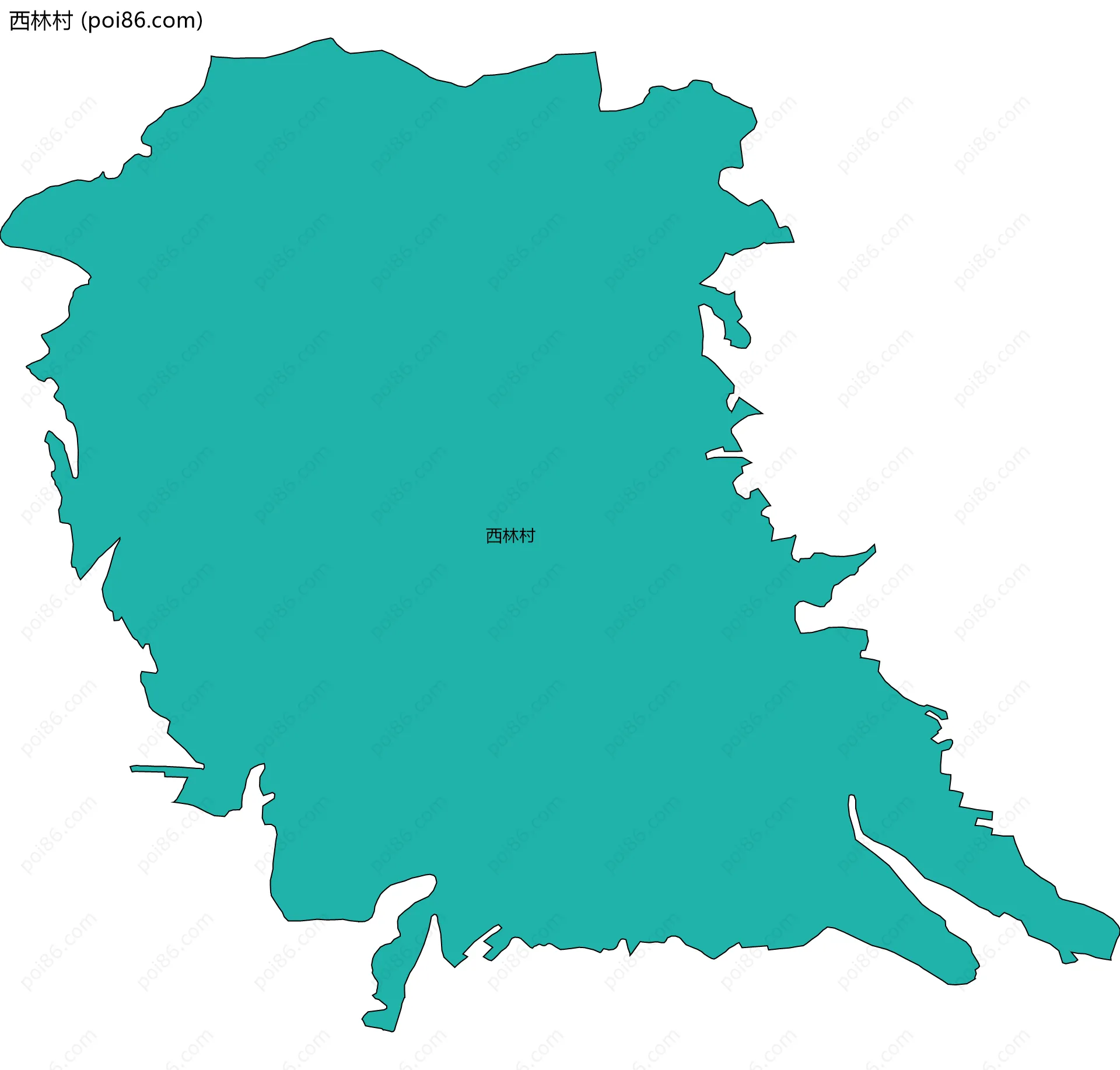 西林村边界地图