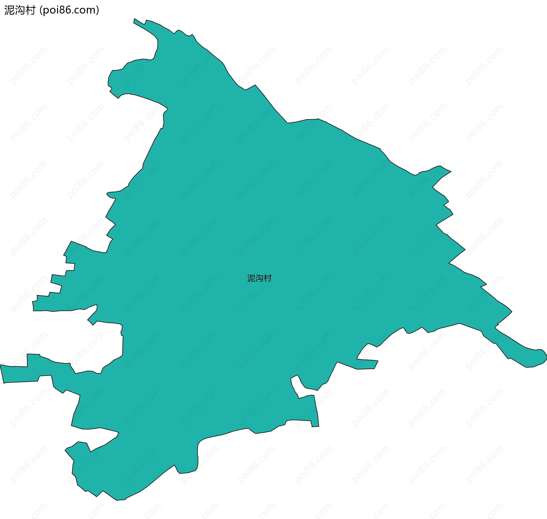 泥沟村边界地图