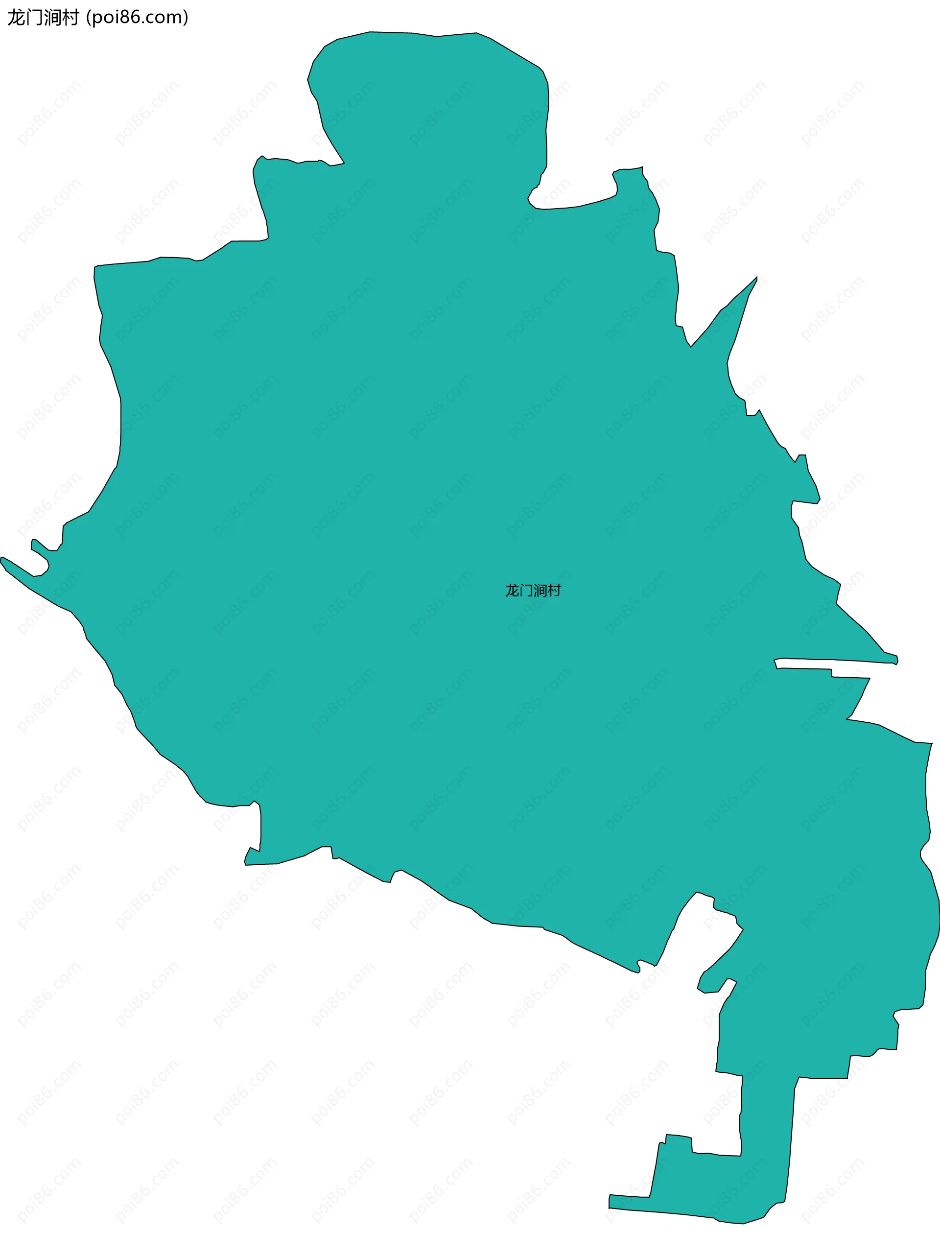 龙门涧村边界地图