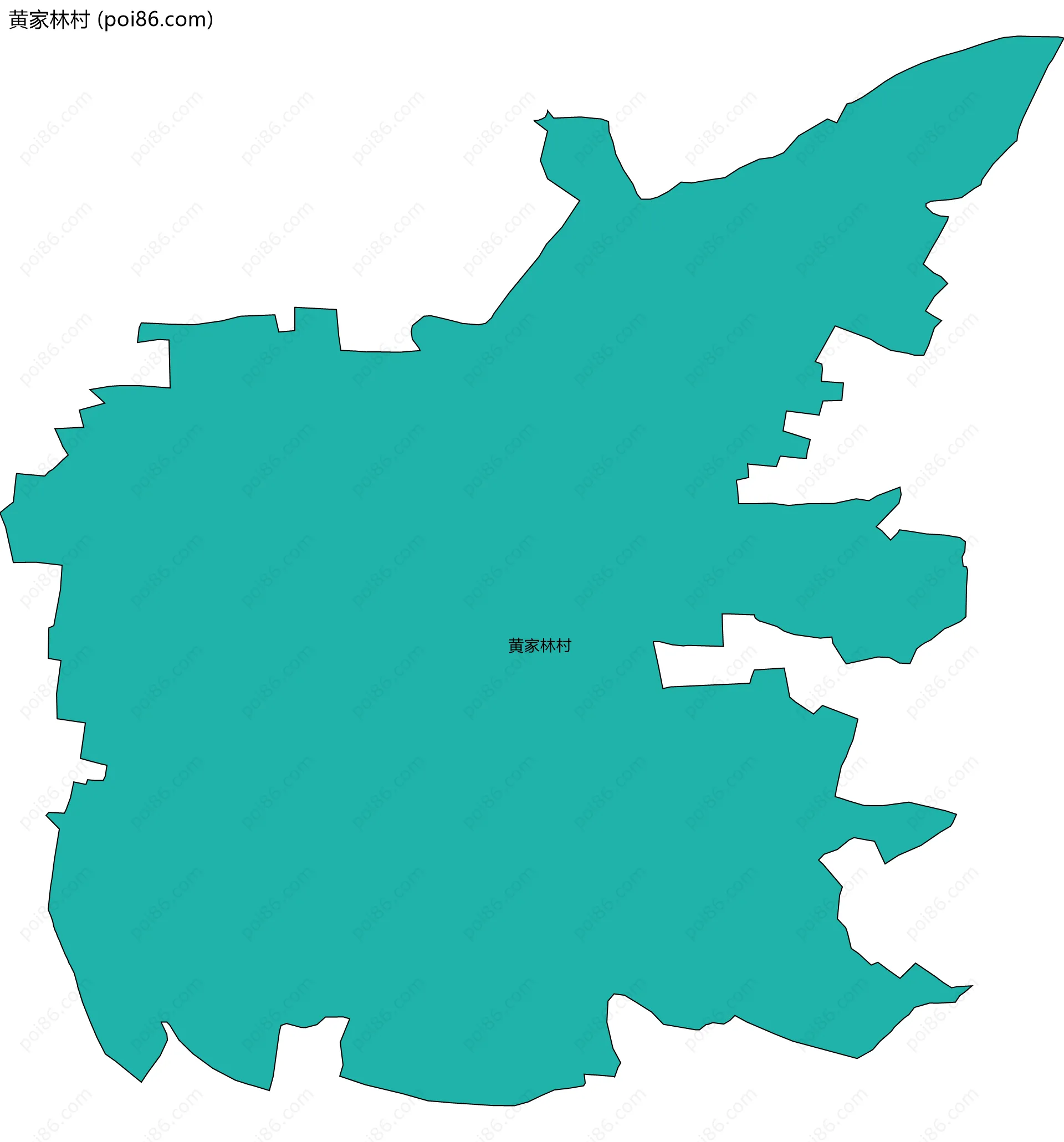 黄家林村边界地图