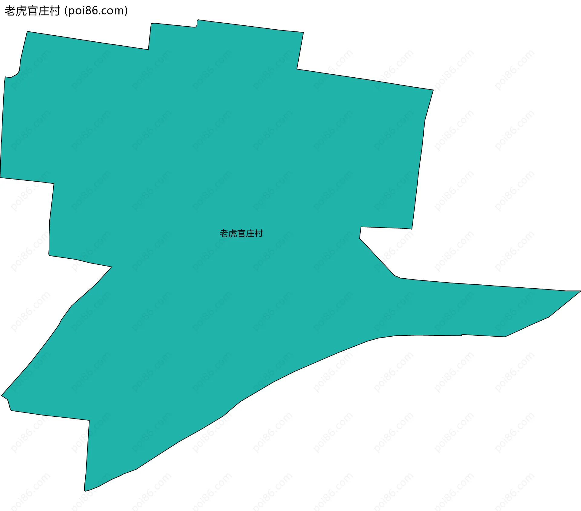 老虎官庄村边界地图