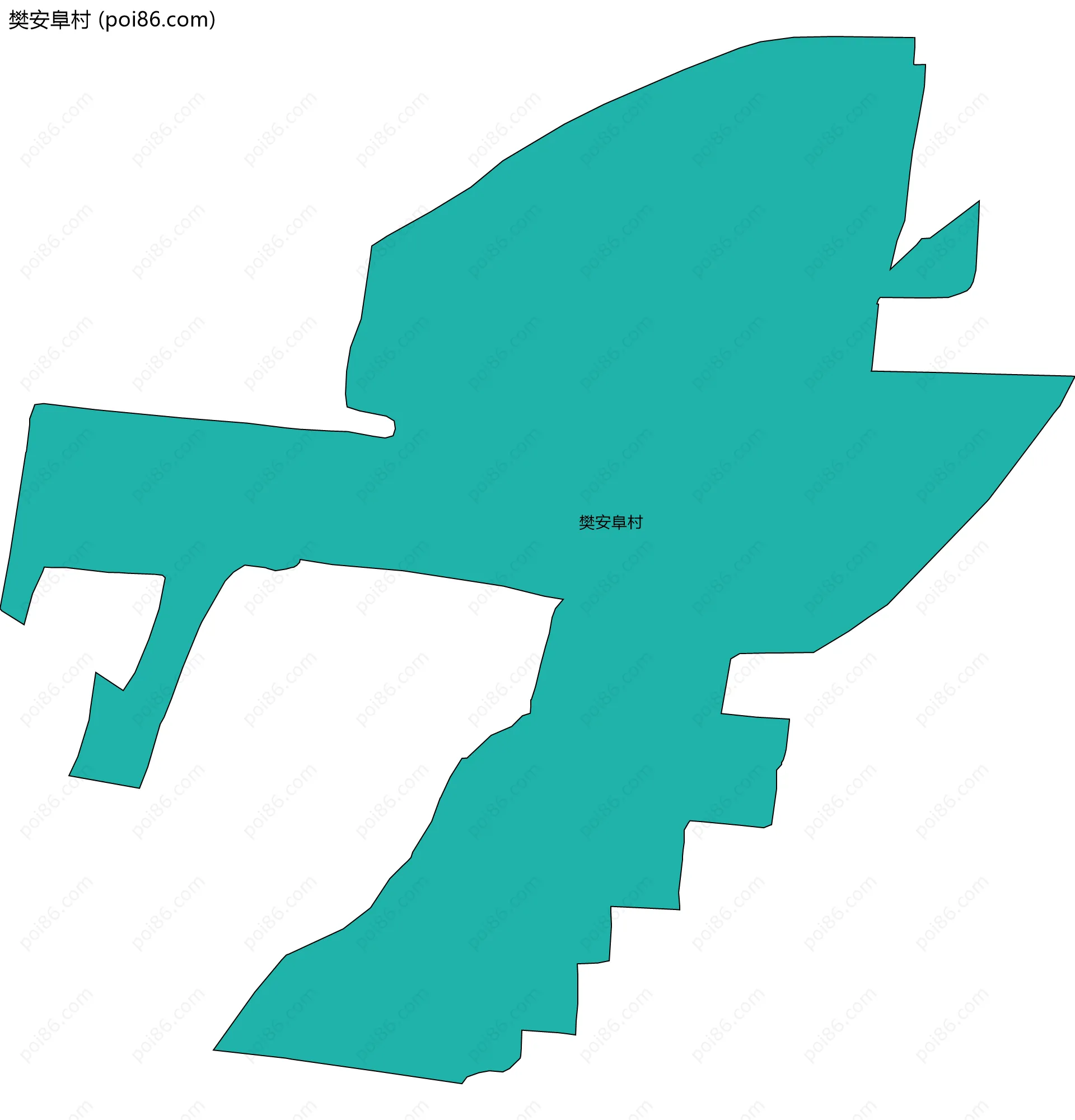 樊安阜村边界地图