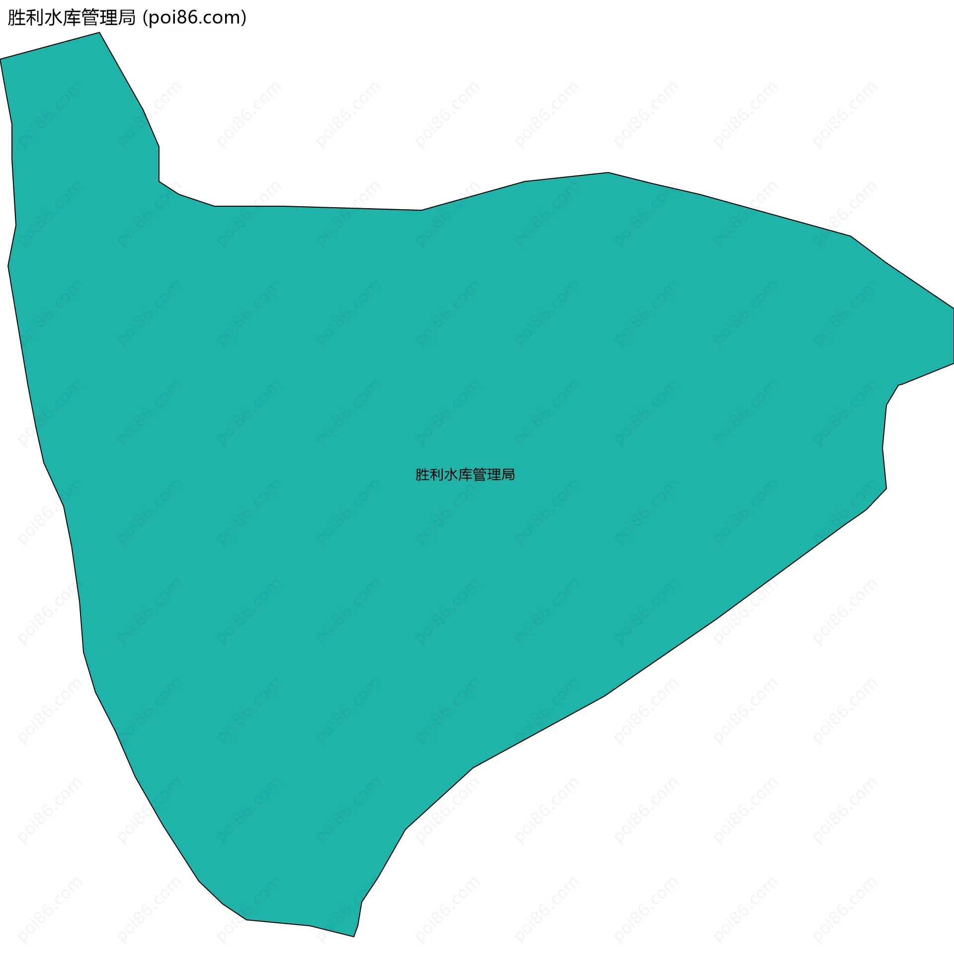 胜利水库管理局边界地图