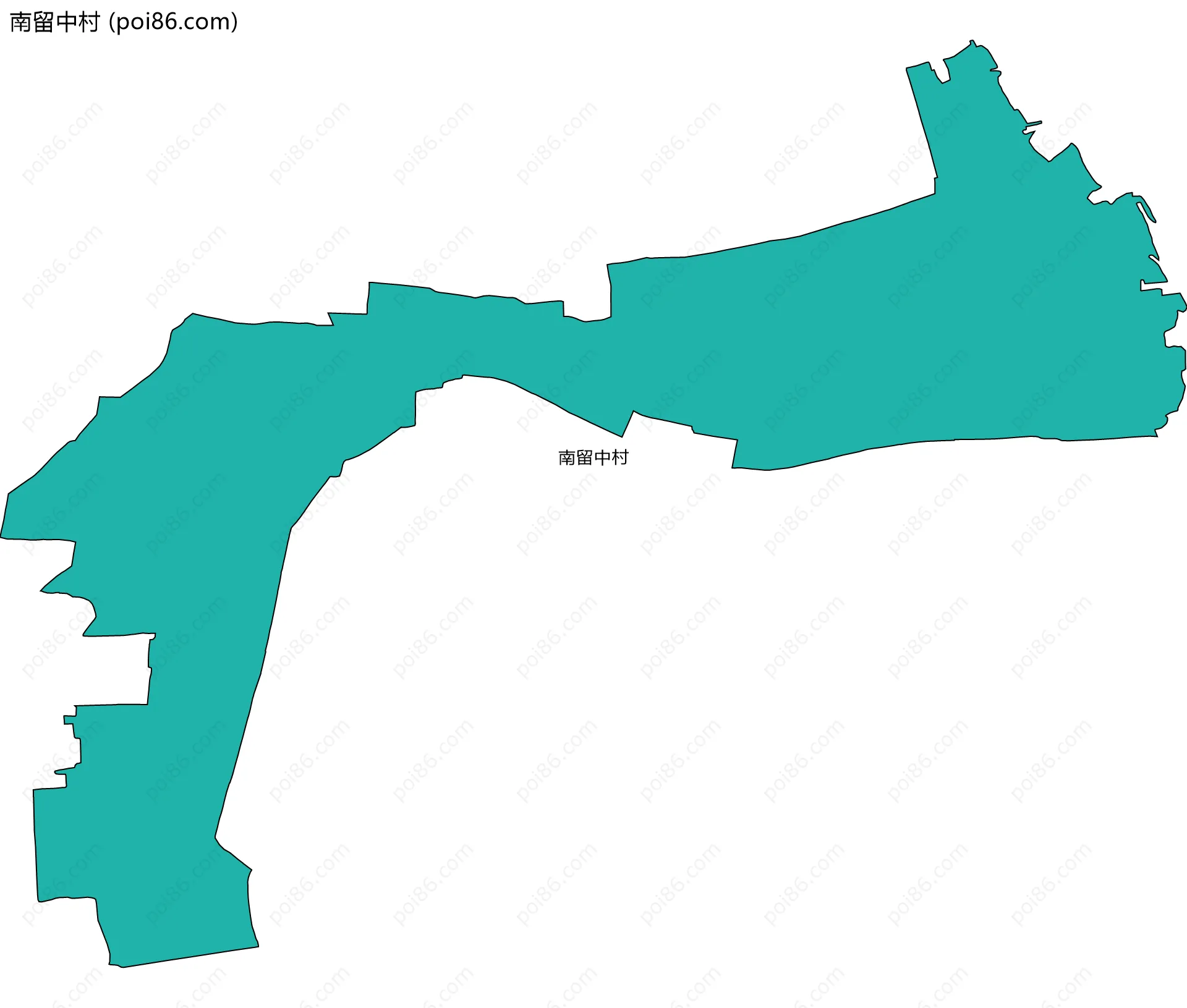 南留中村边界地图