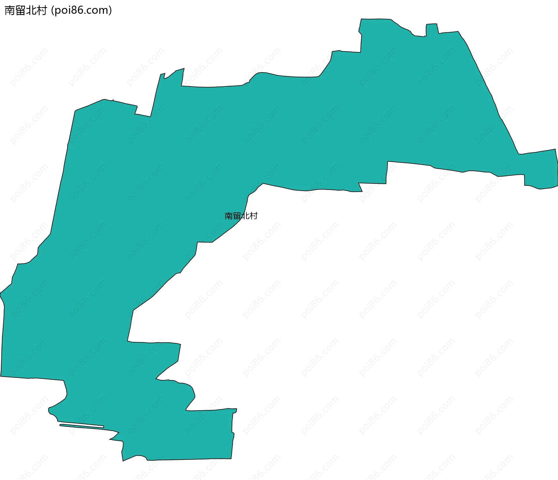南留北村边界地图