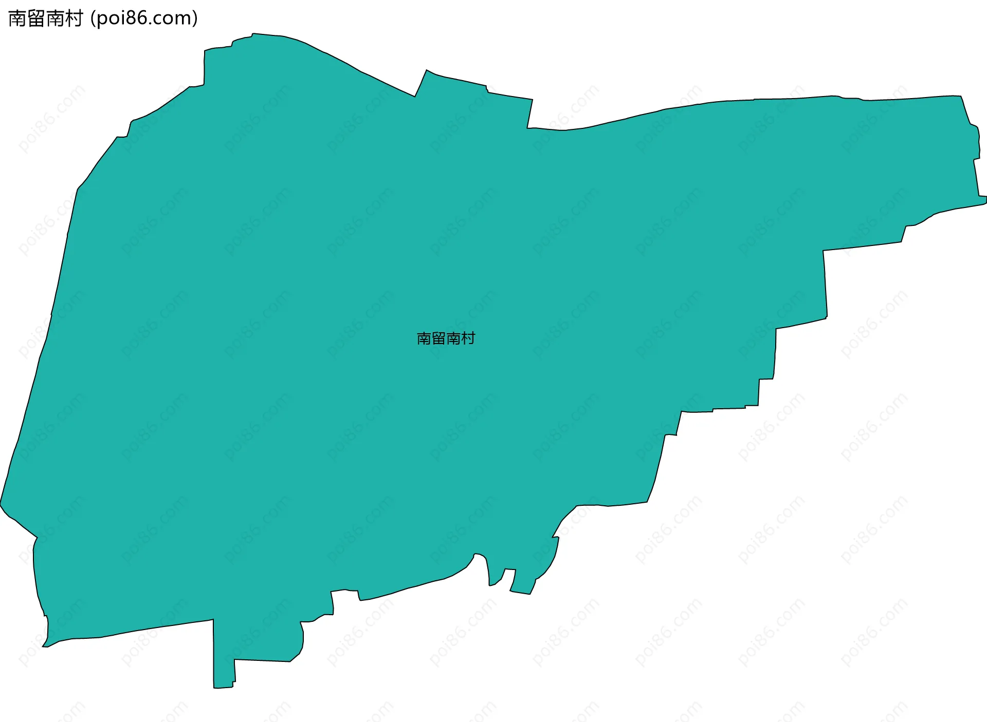南留南村边界地图