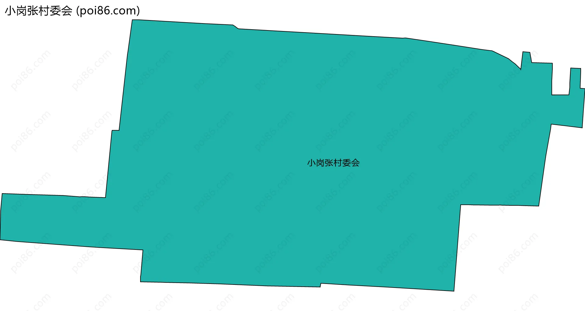 小岗张村委会边界地图