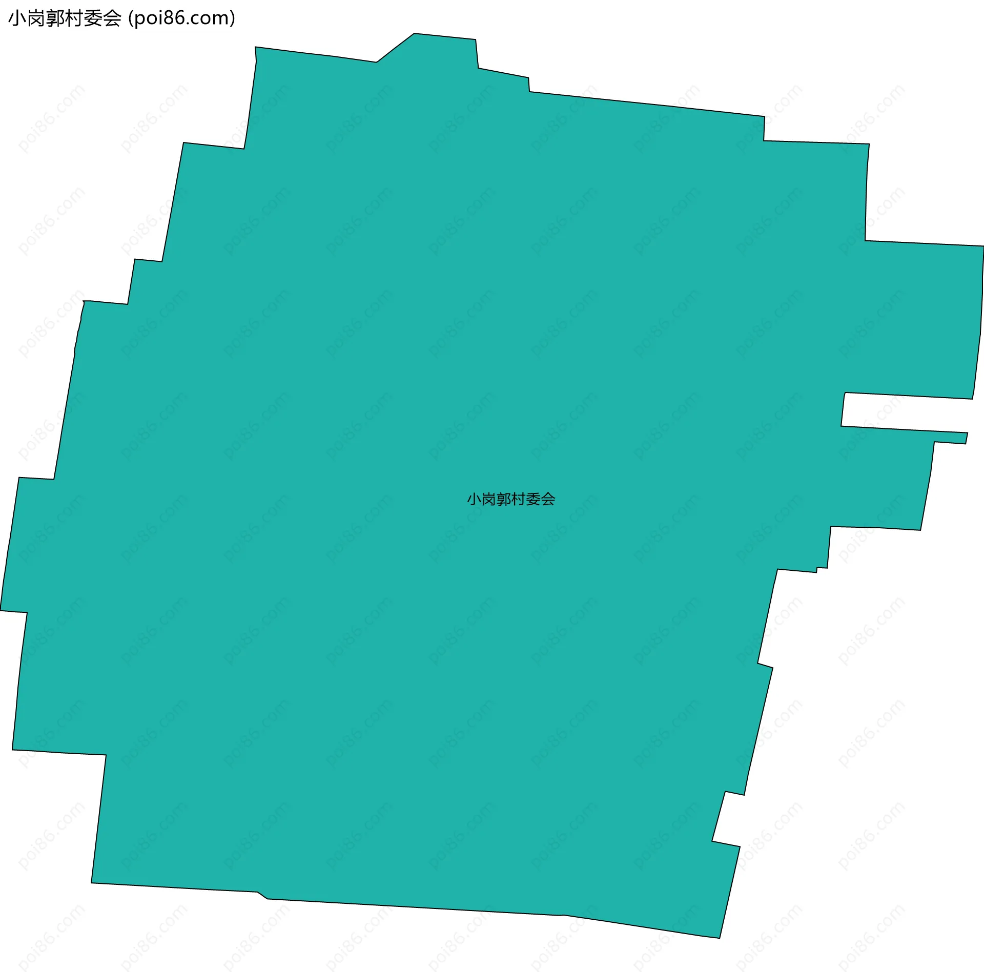 小岗郭村委会边界地图