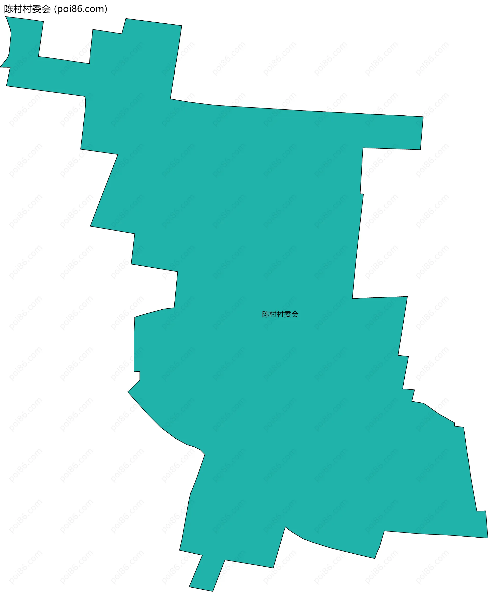 陈村村委会边界地图