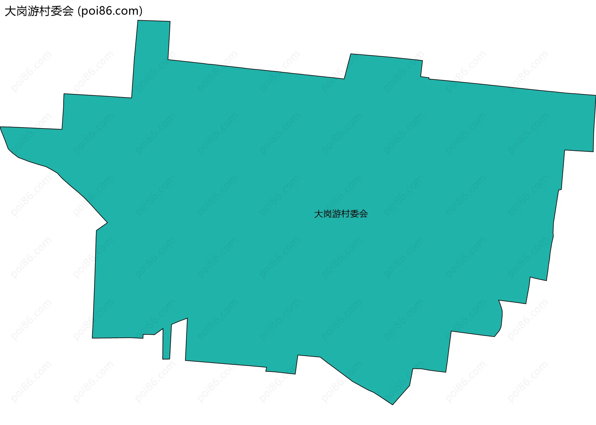 大岗游村委会边界地图