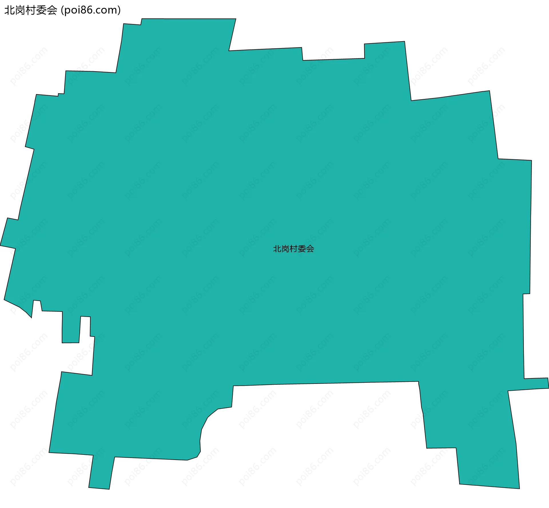 北岗村委会边界地图