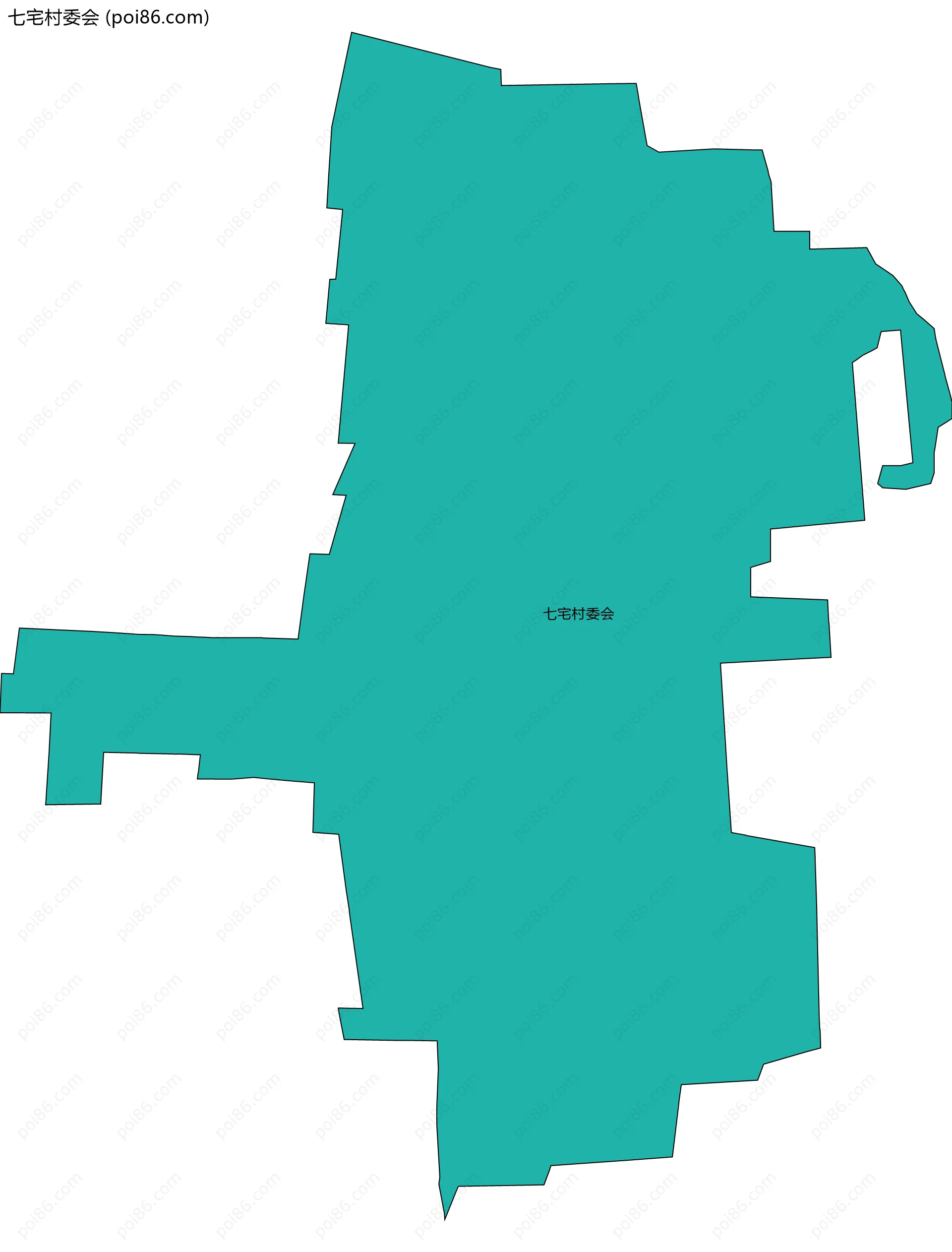 七宅村委会边界地图