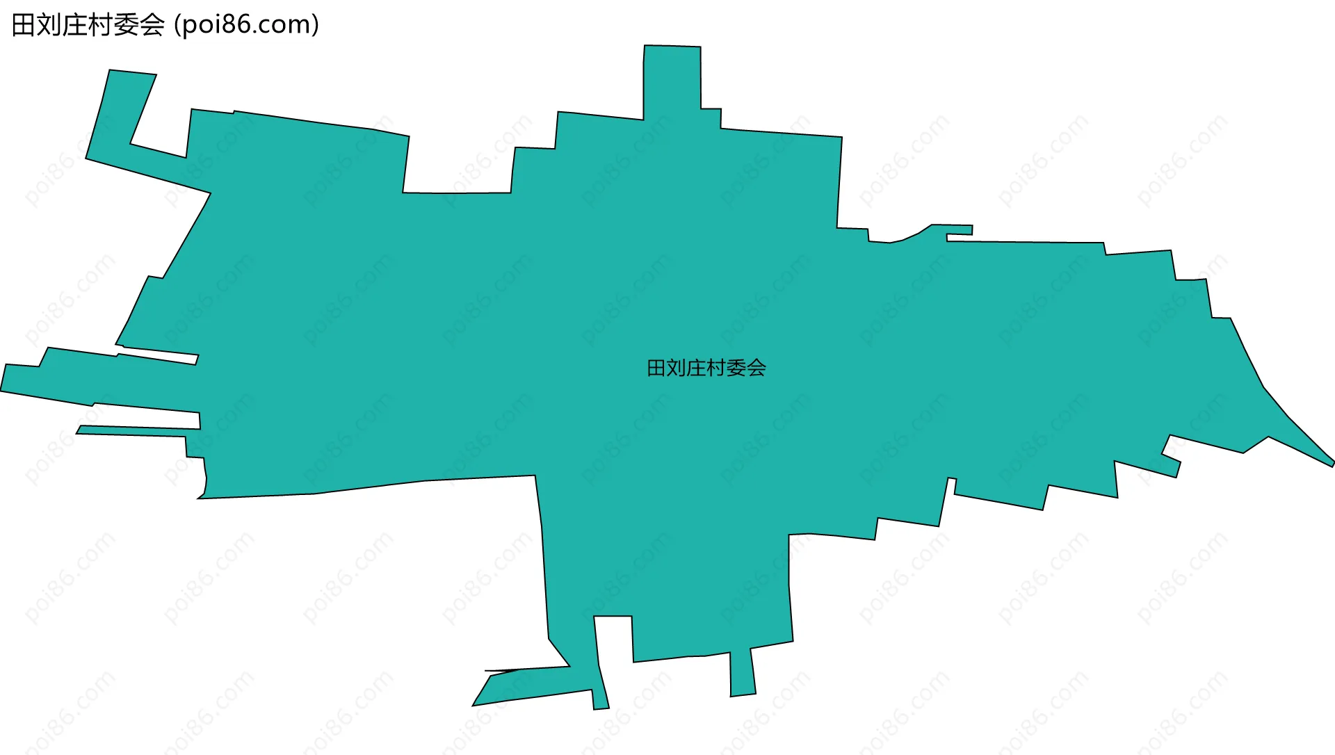 田刘庄村委会边界地图