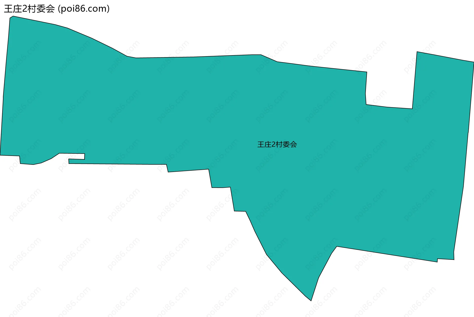 王庄2村委会边界地图