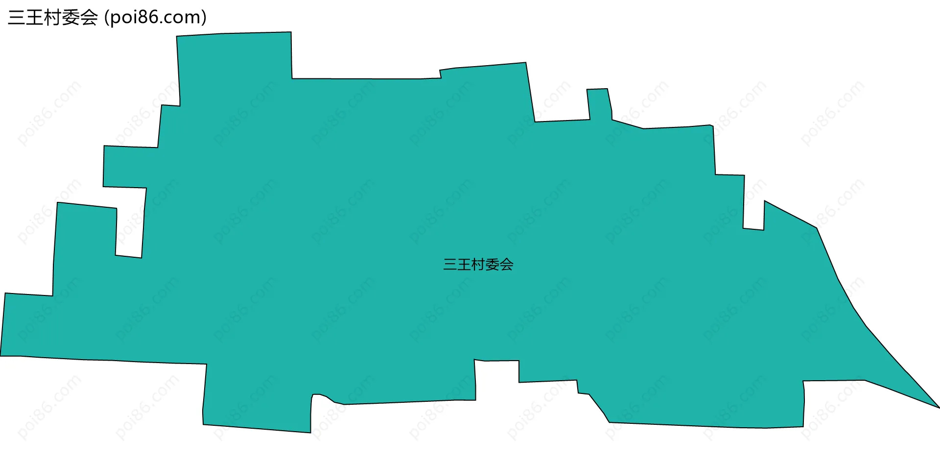 三王村委会边界地图