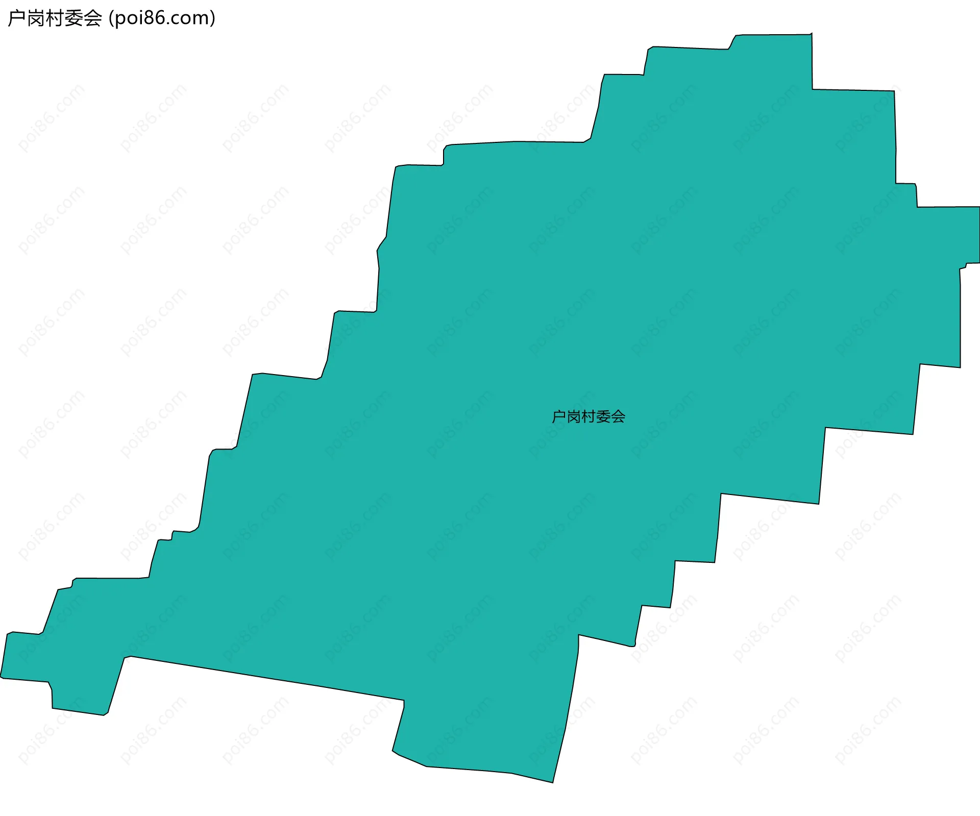 户岗村委会边界地图