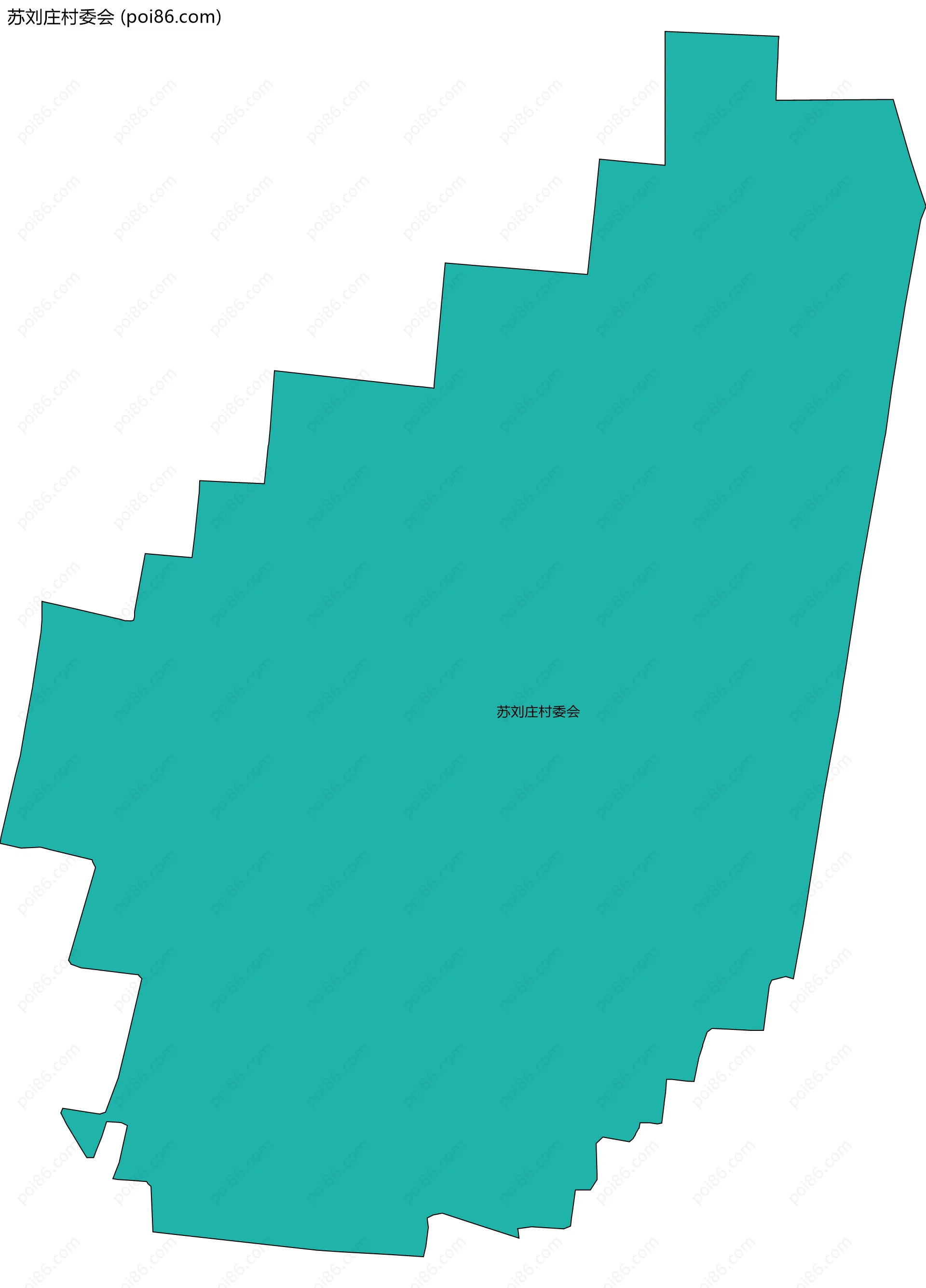 苏刘庄村委会边界地图