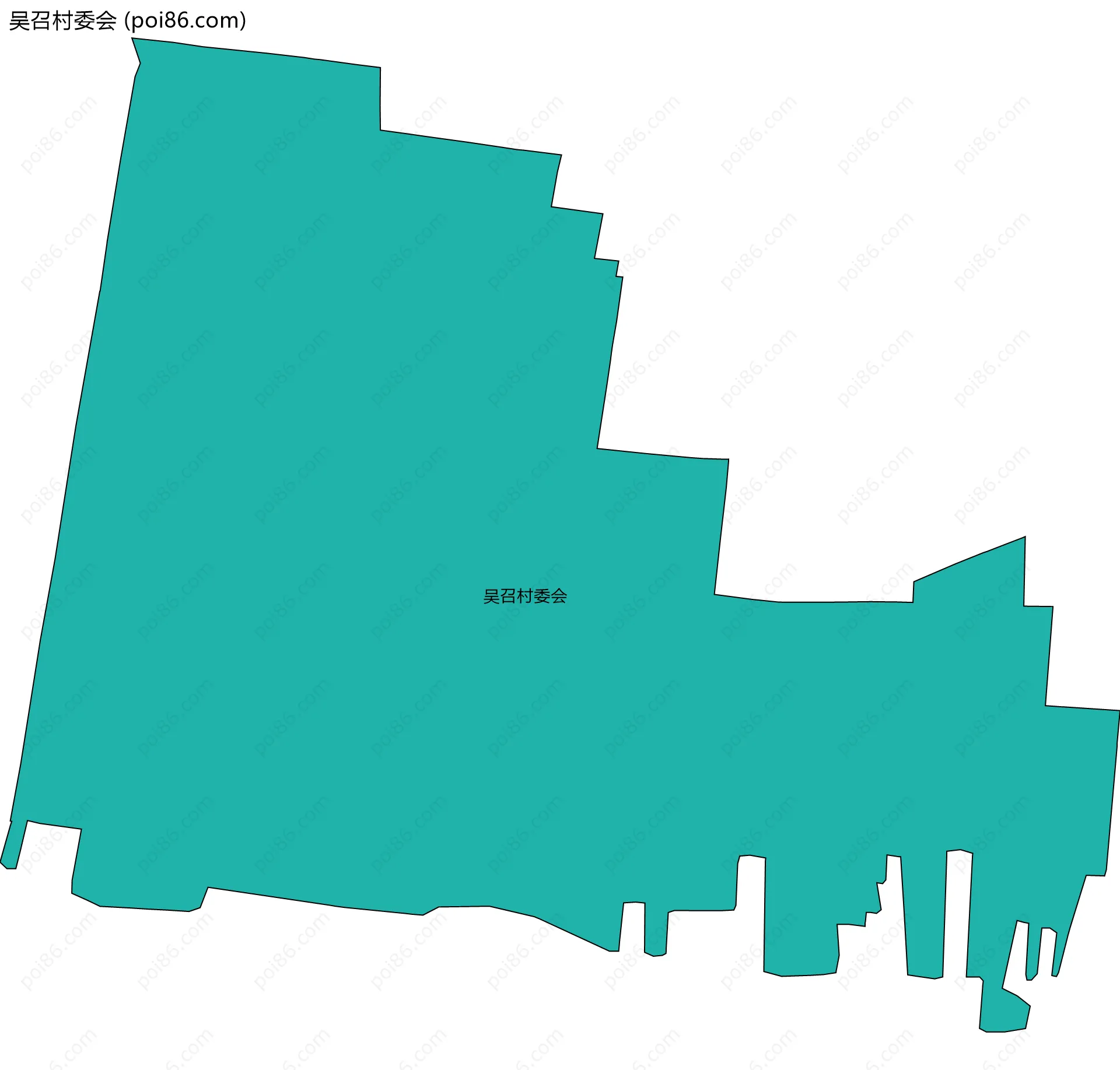 吴召村委会边界地图