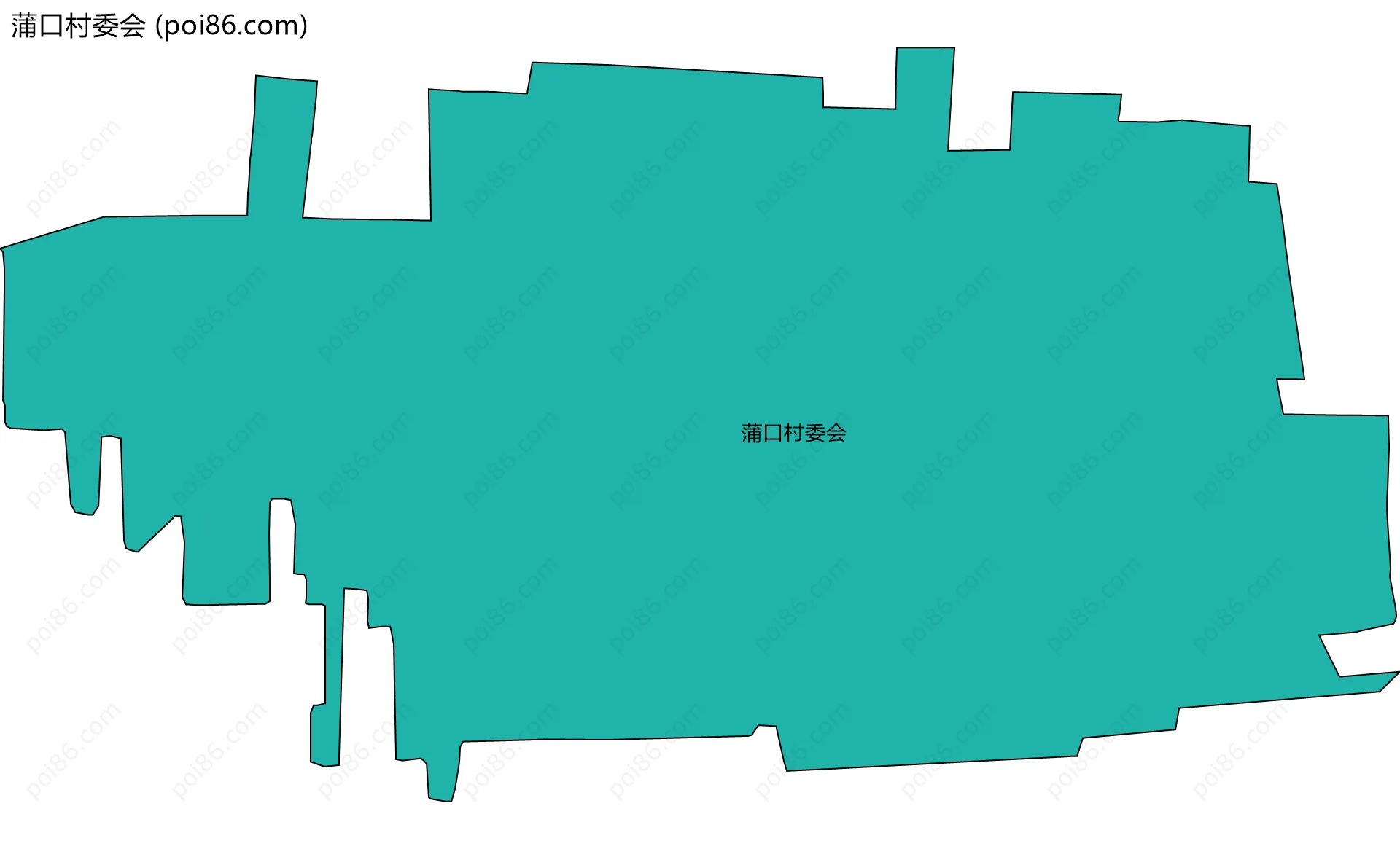 蒲口村委会边界地图