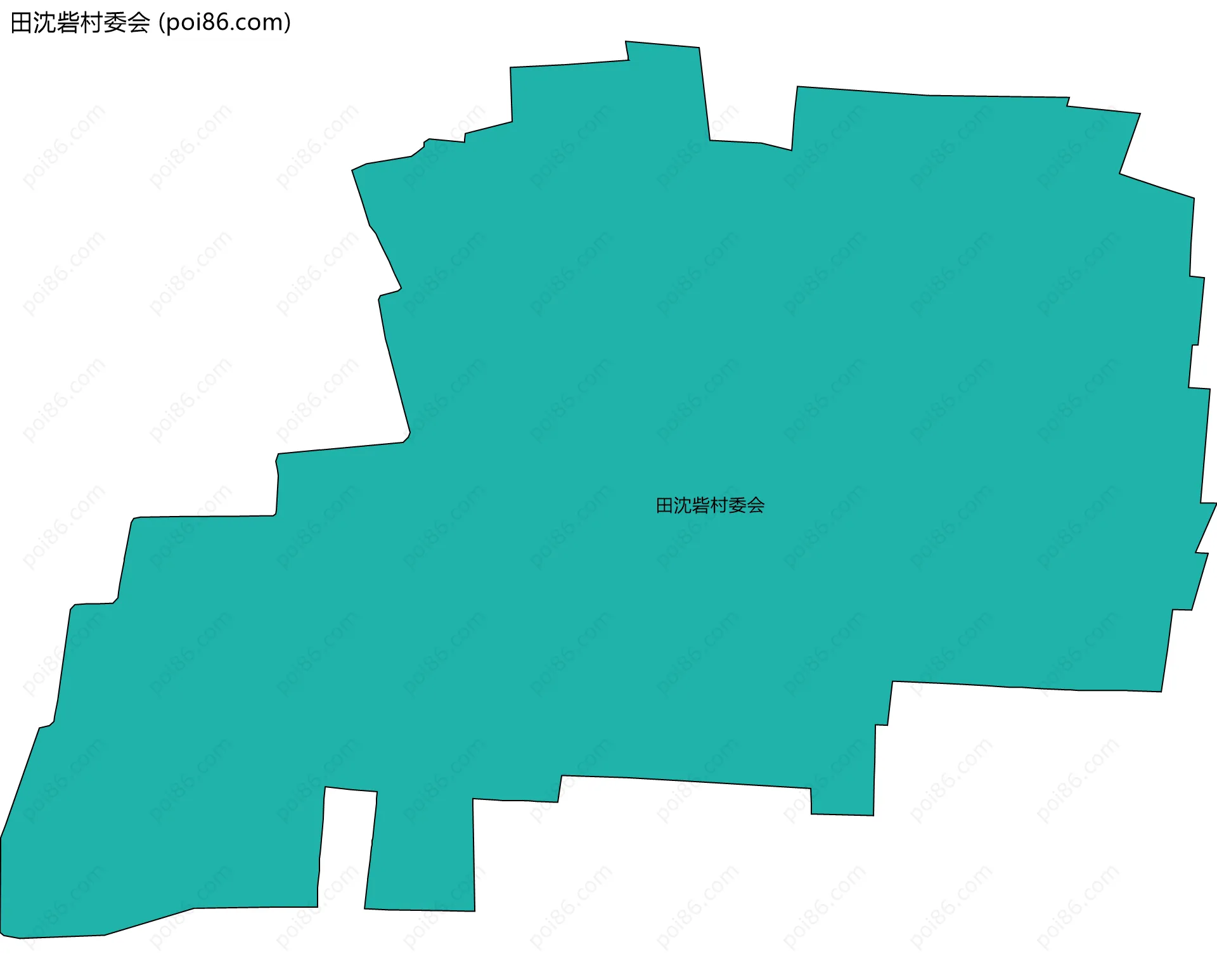 田沈砦村委会边界地图