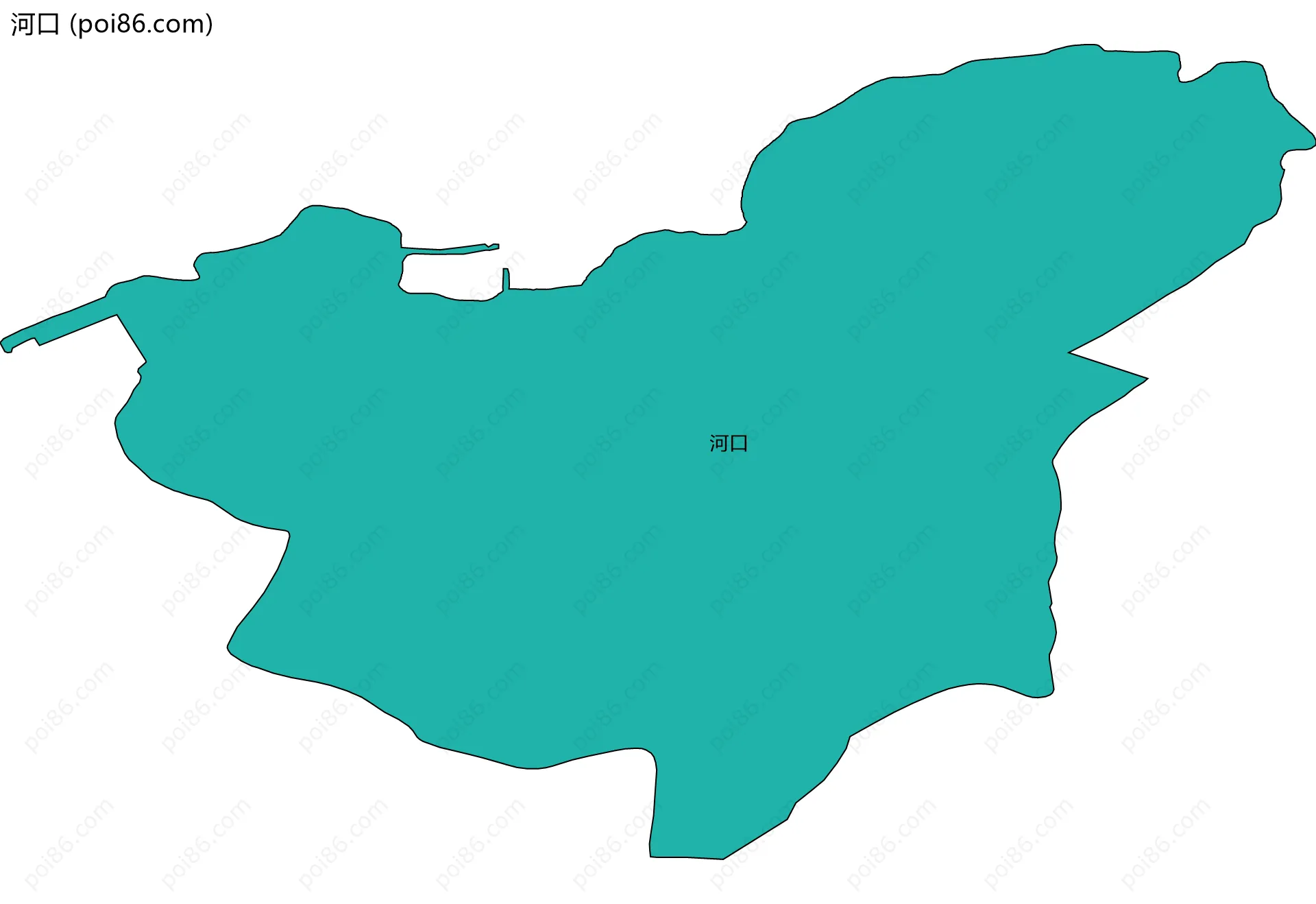 河口边界地图