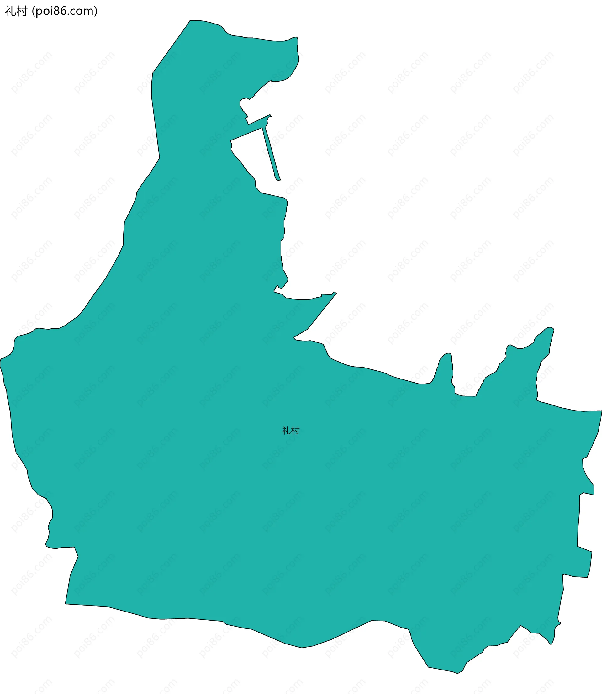 礼村边界地图