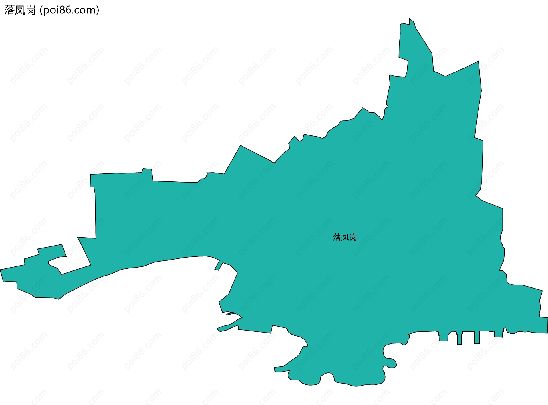 落凤岗边界地图