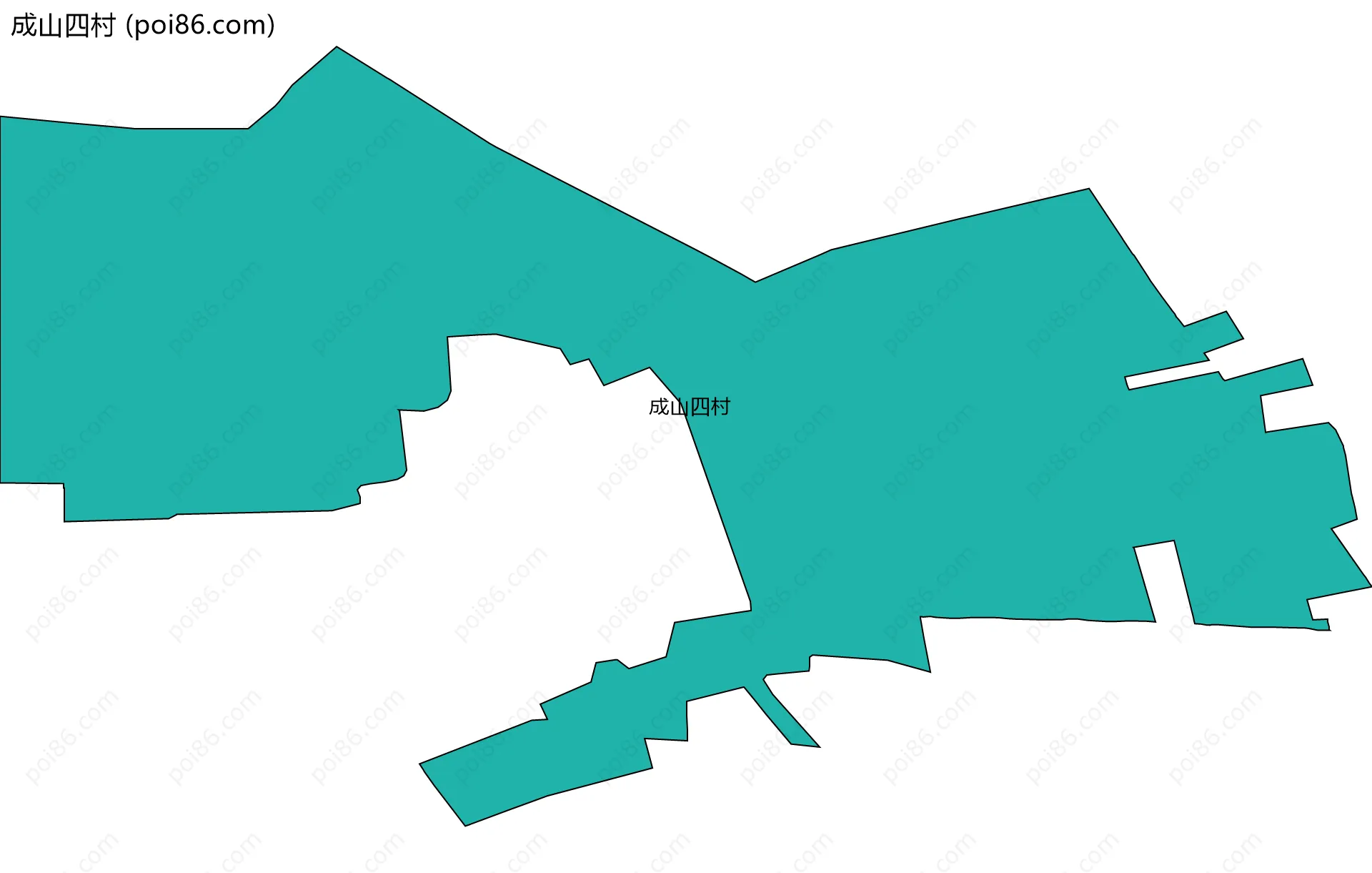 成山四村边界地图