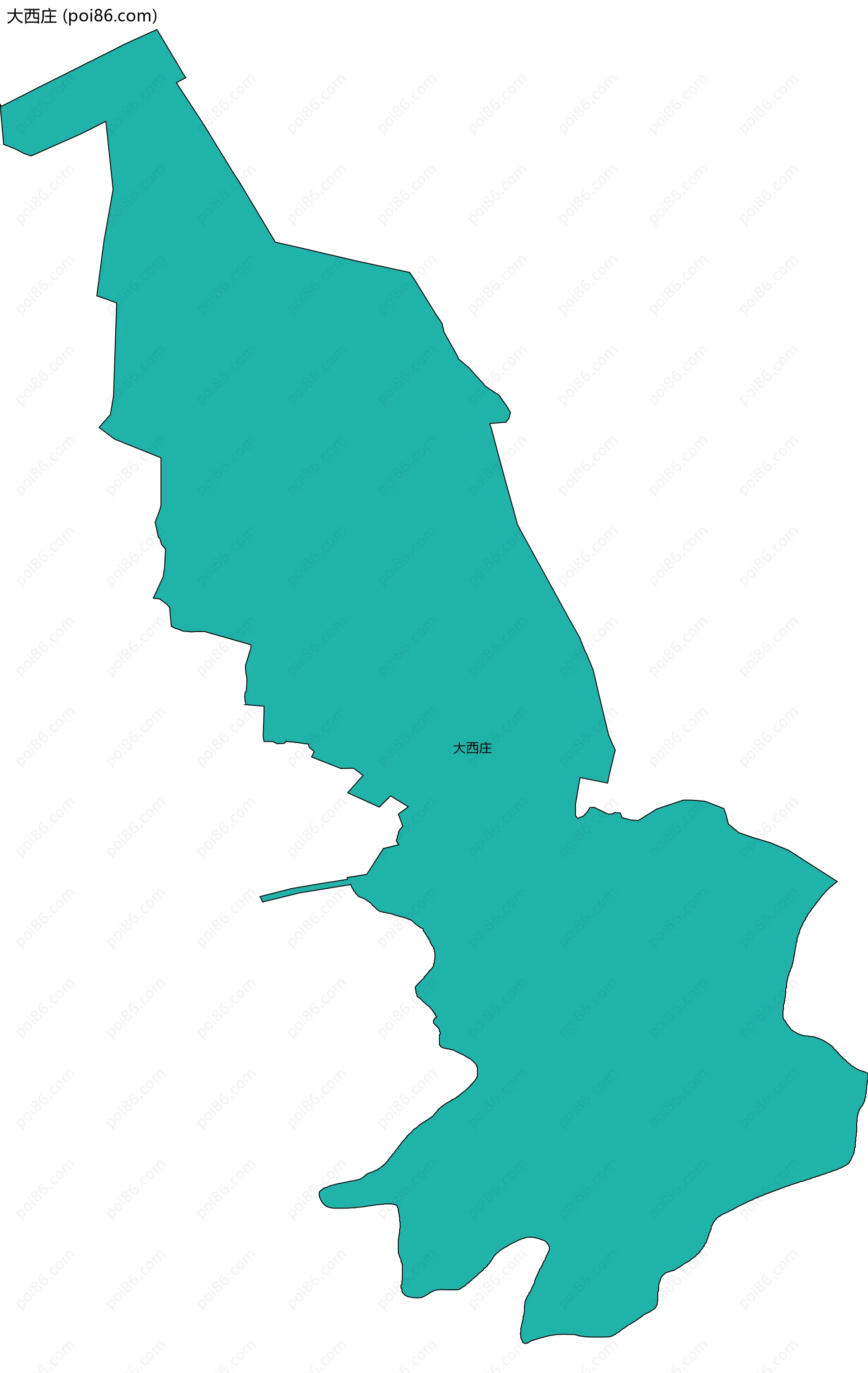 大西庄边界地图