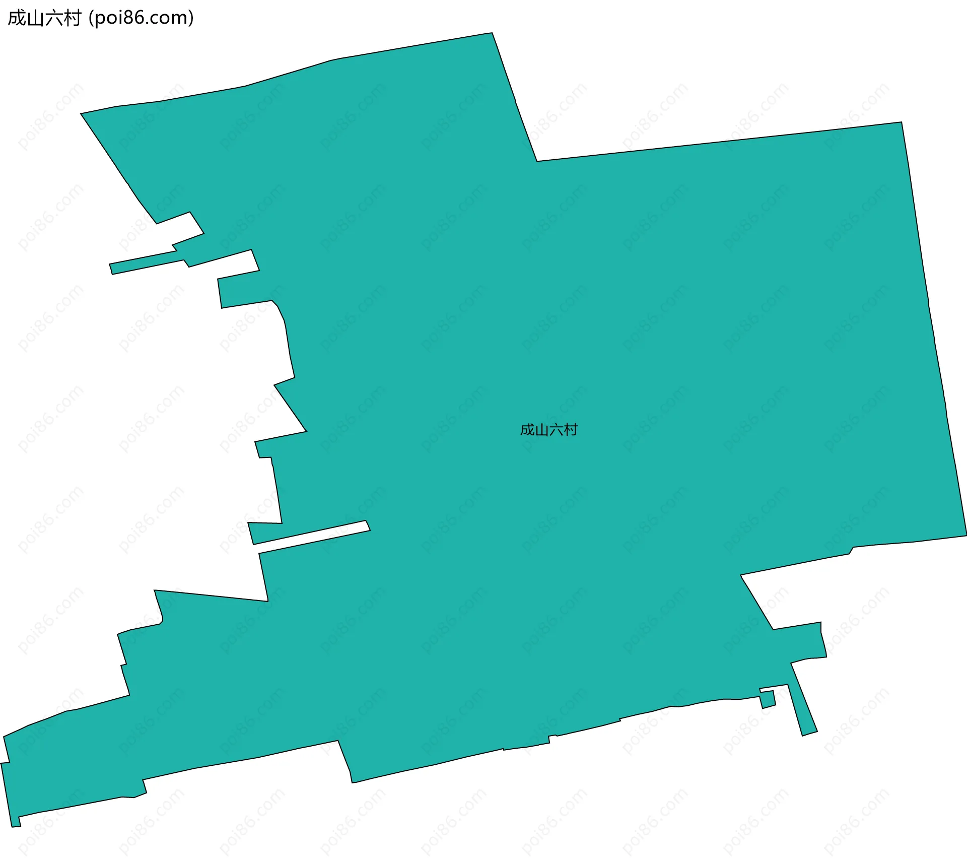 成山六村边界地图