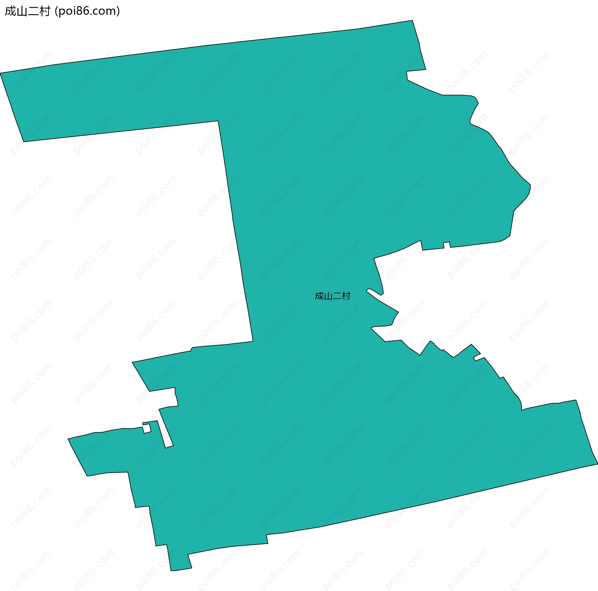 成山二村边界地图