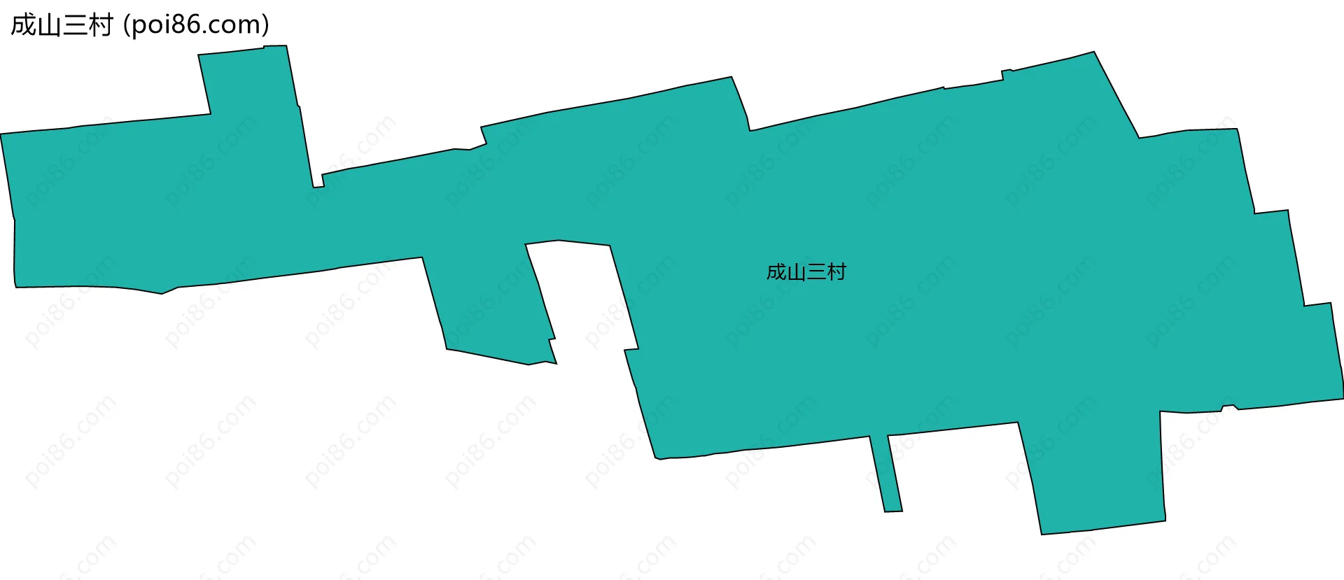 成山三村边界地图