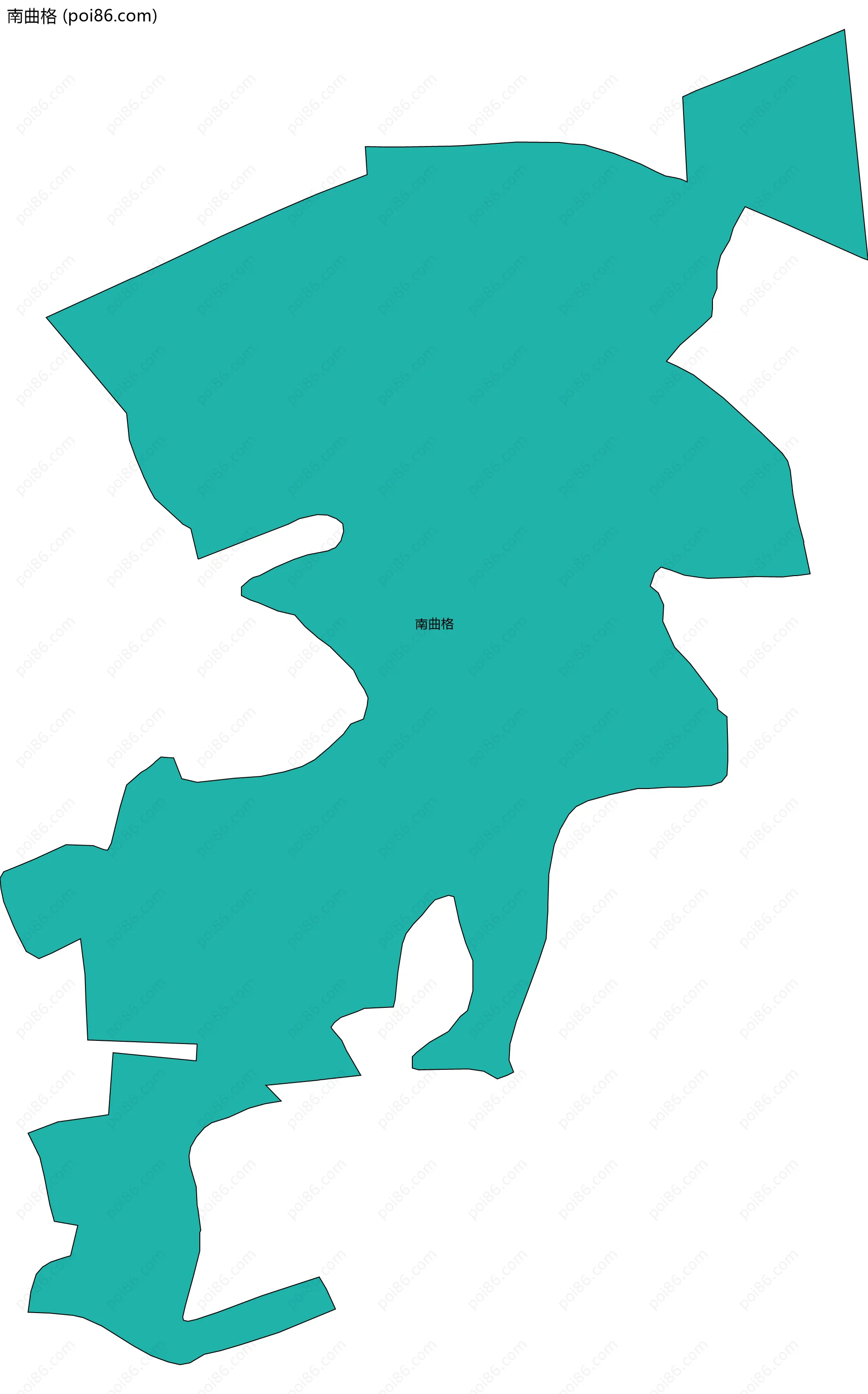 南曲格边界地图