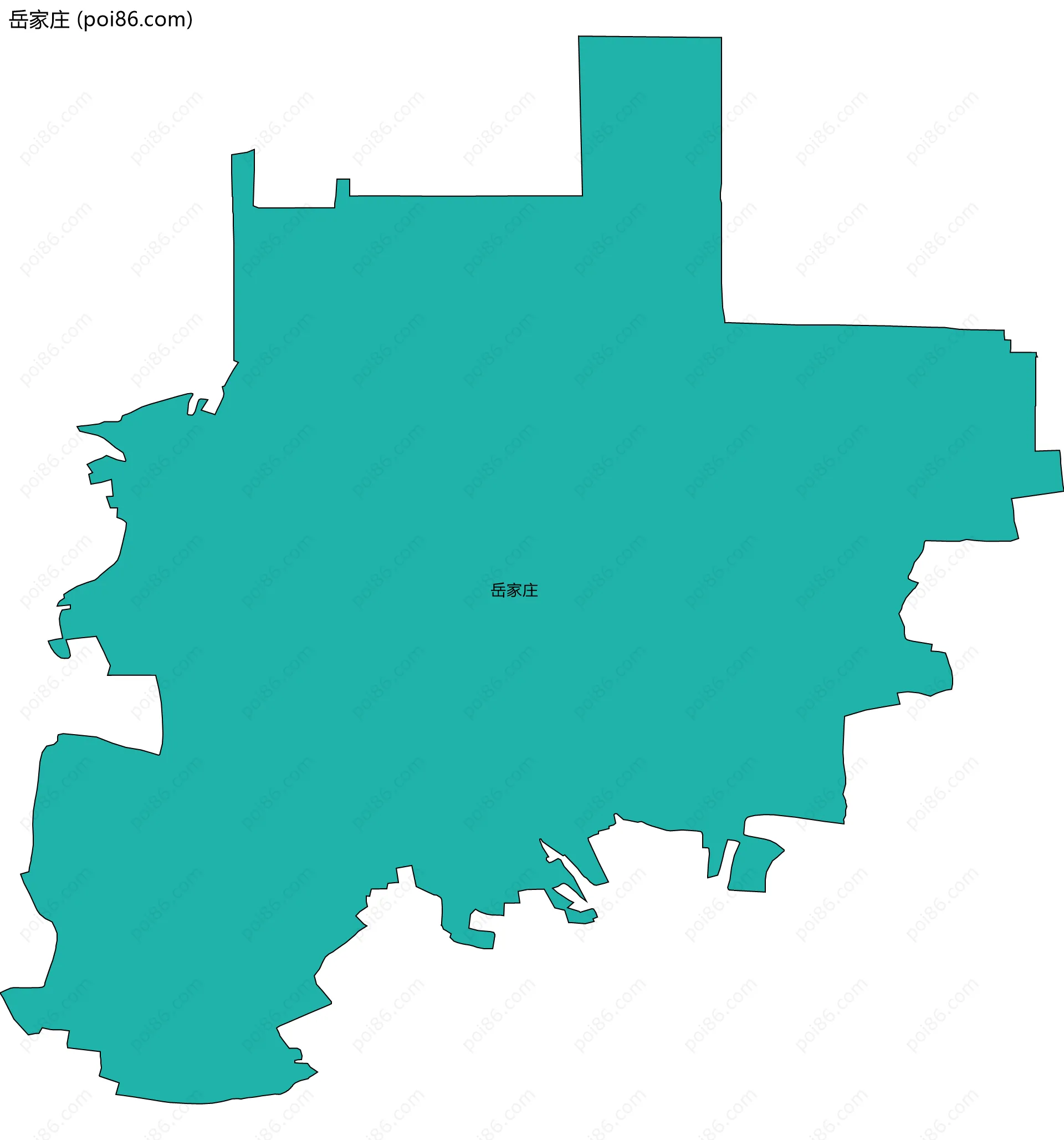 岳家庄边界地图