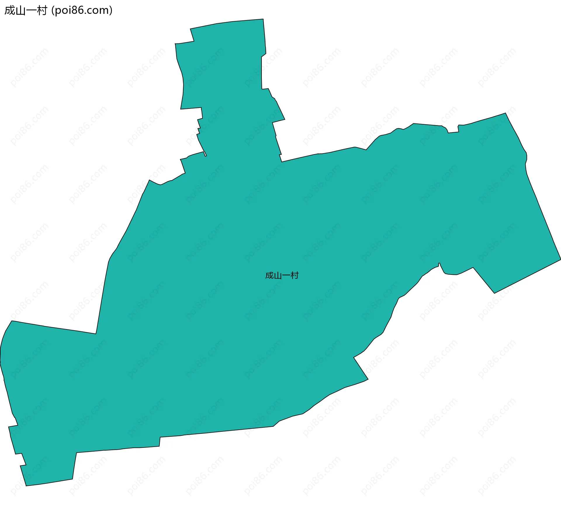 成山一村边界地图