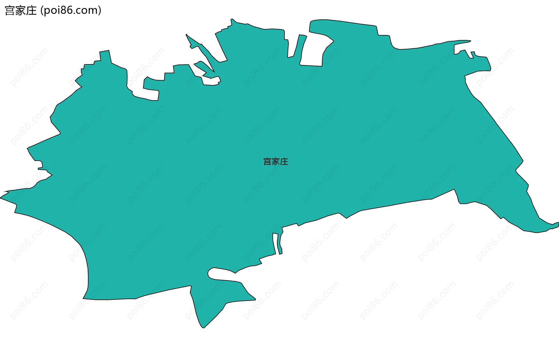 宫家庄边界地图