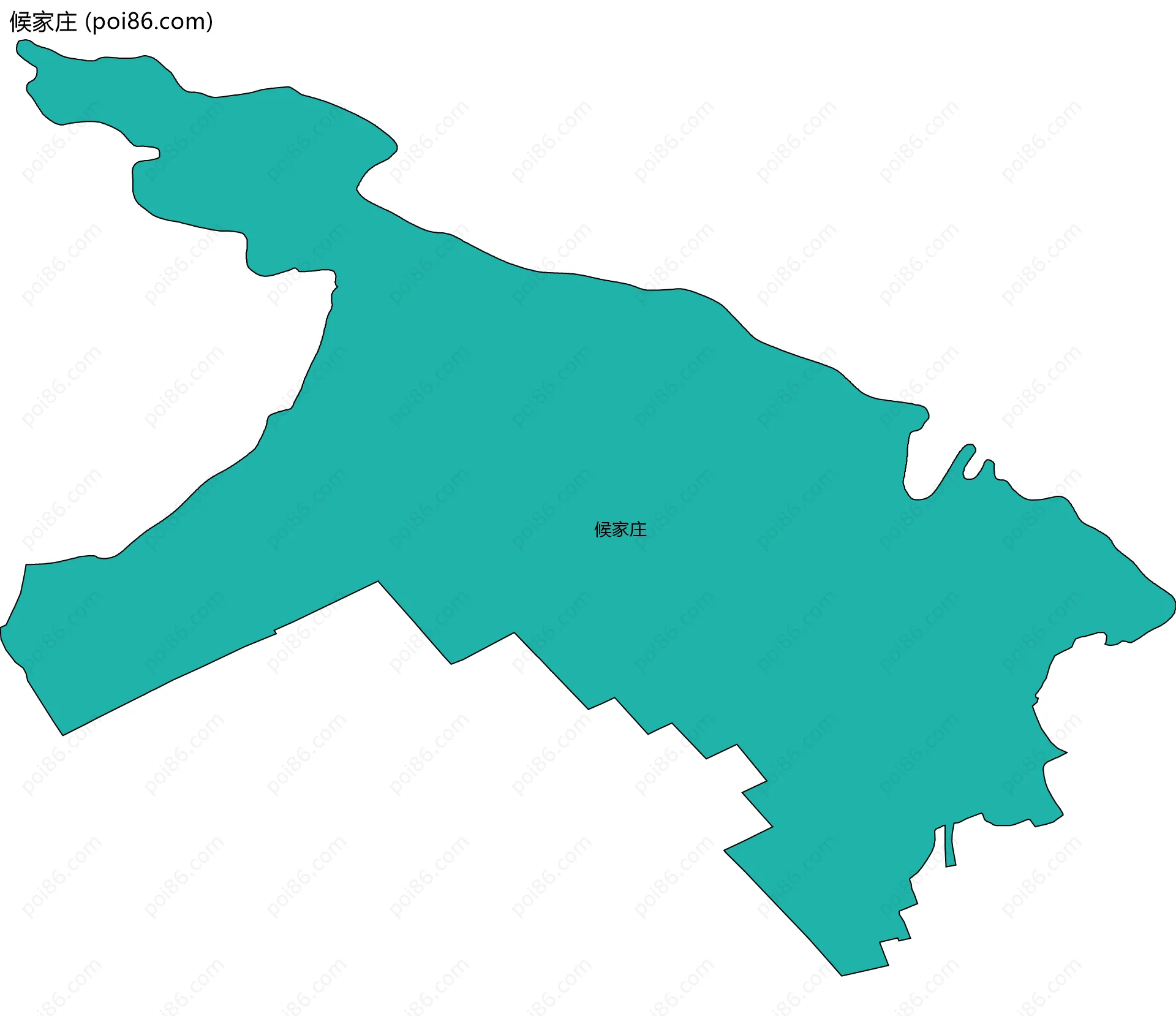 候家庄边界地图
