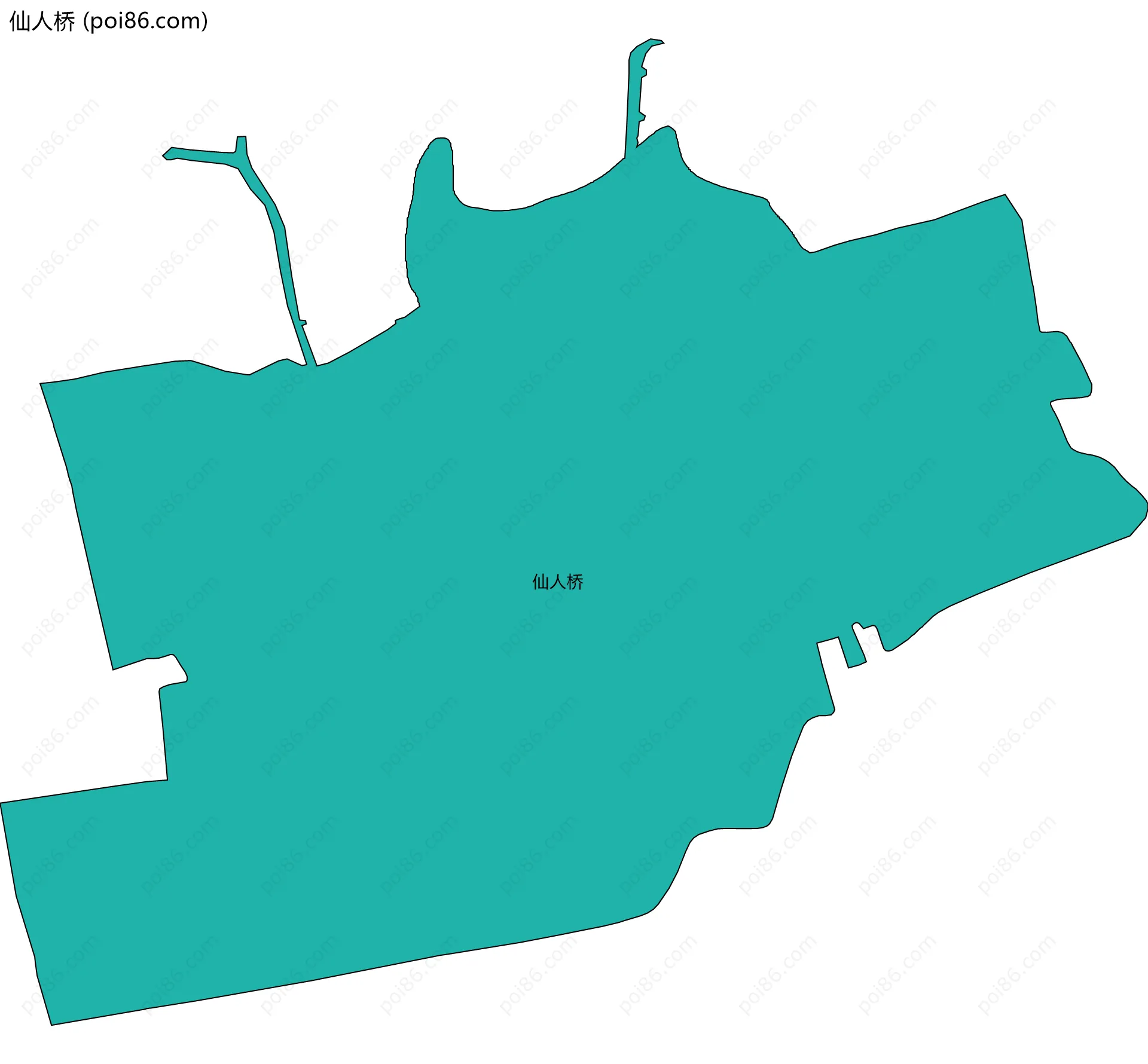 仙人桥边界地图