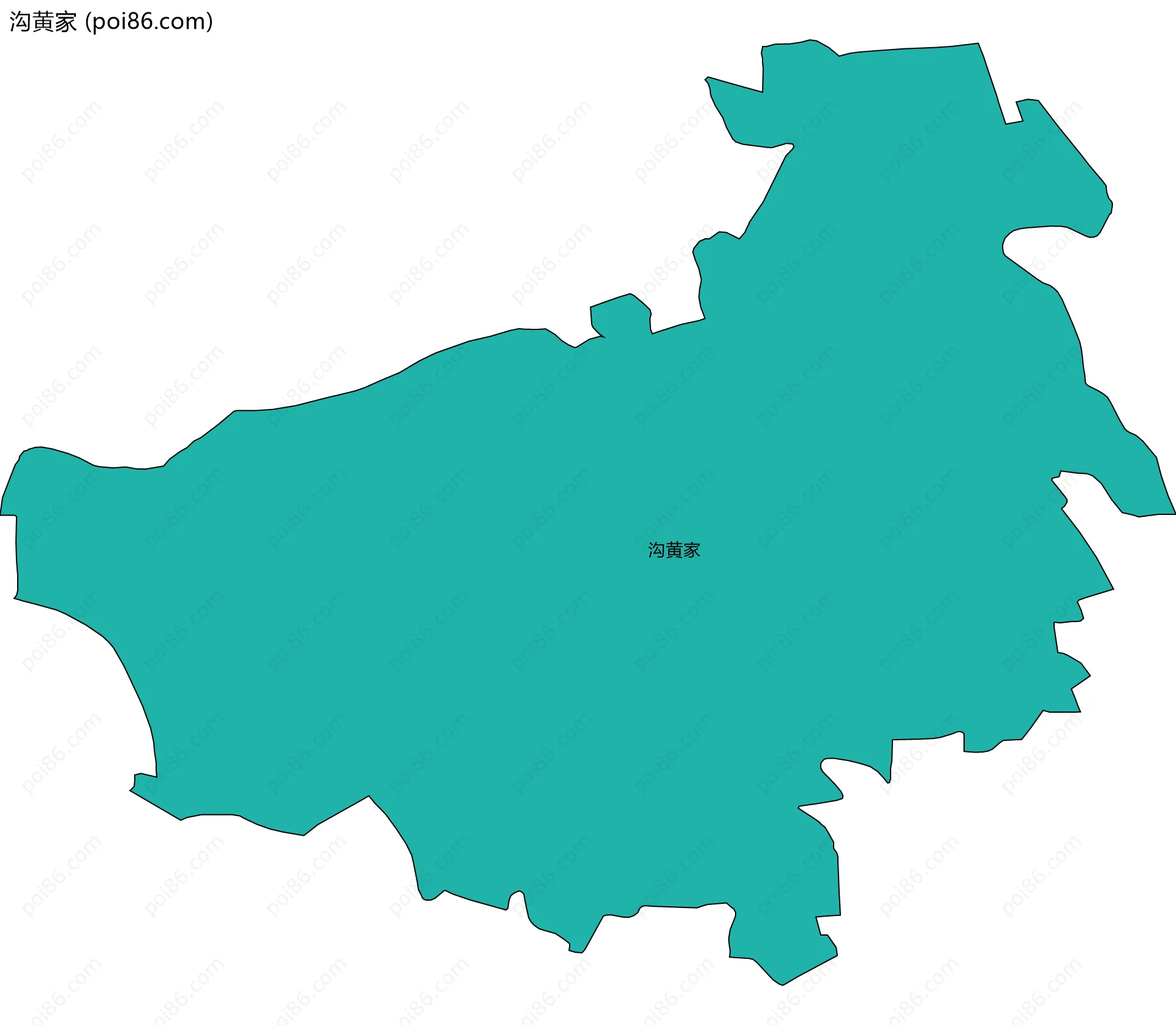 沟黄家边界地图