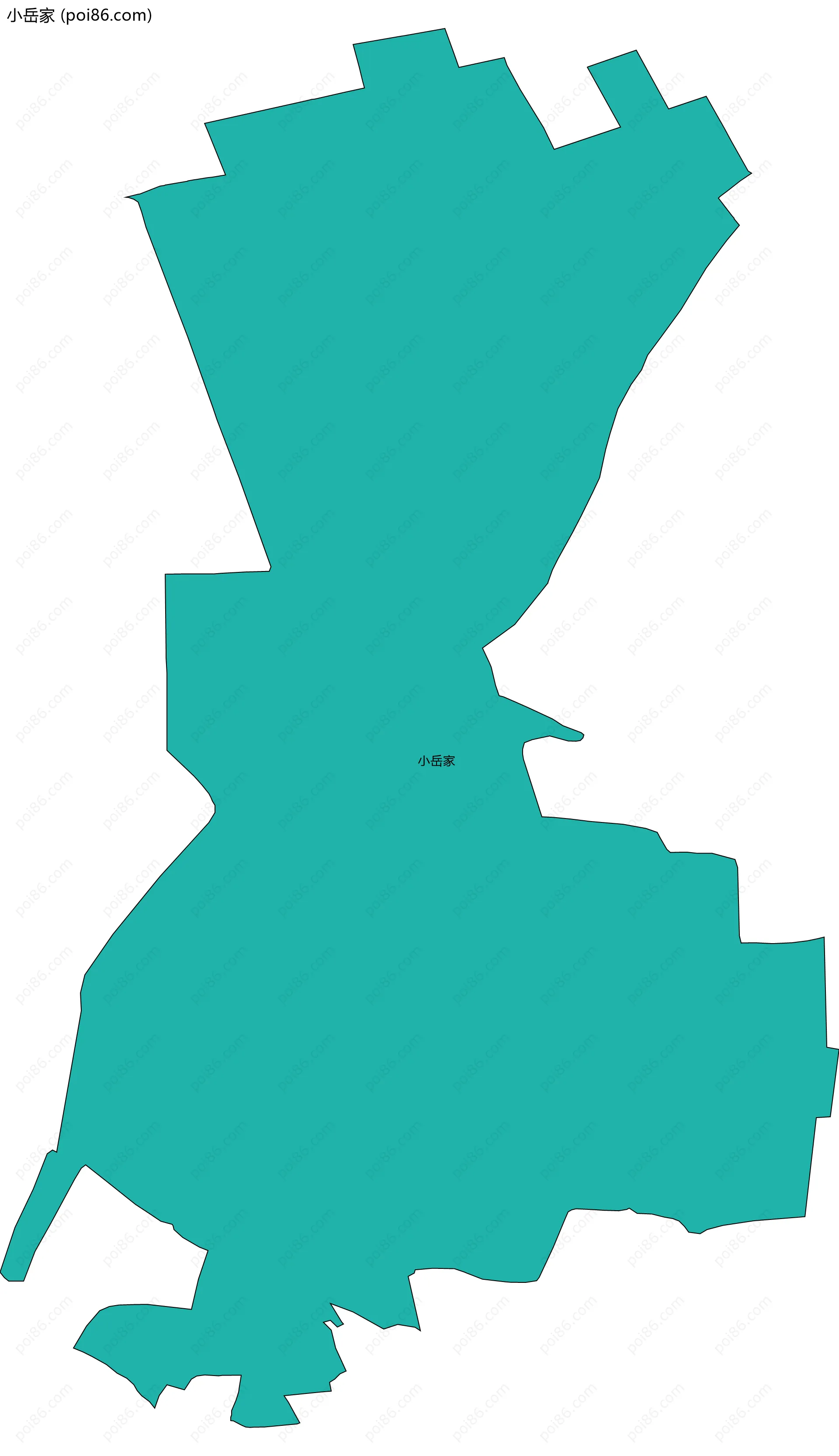 小岳家边界地图