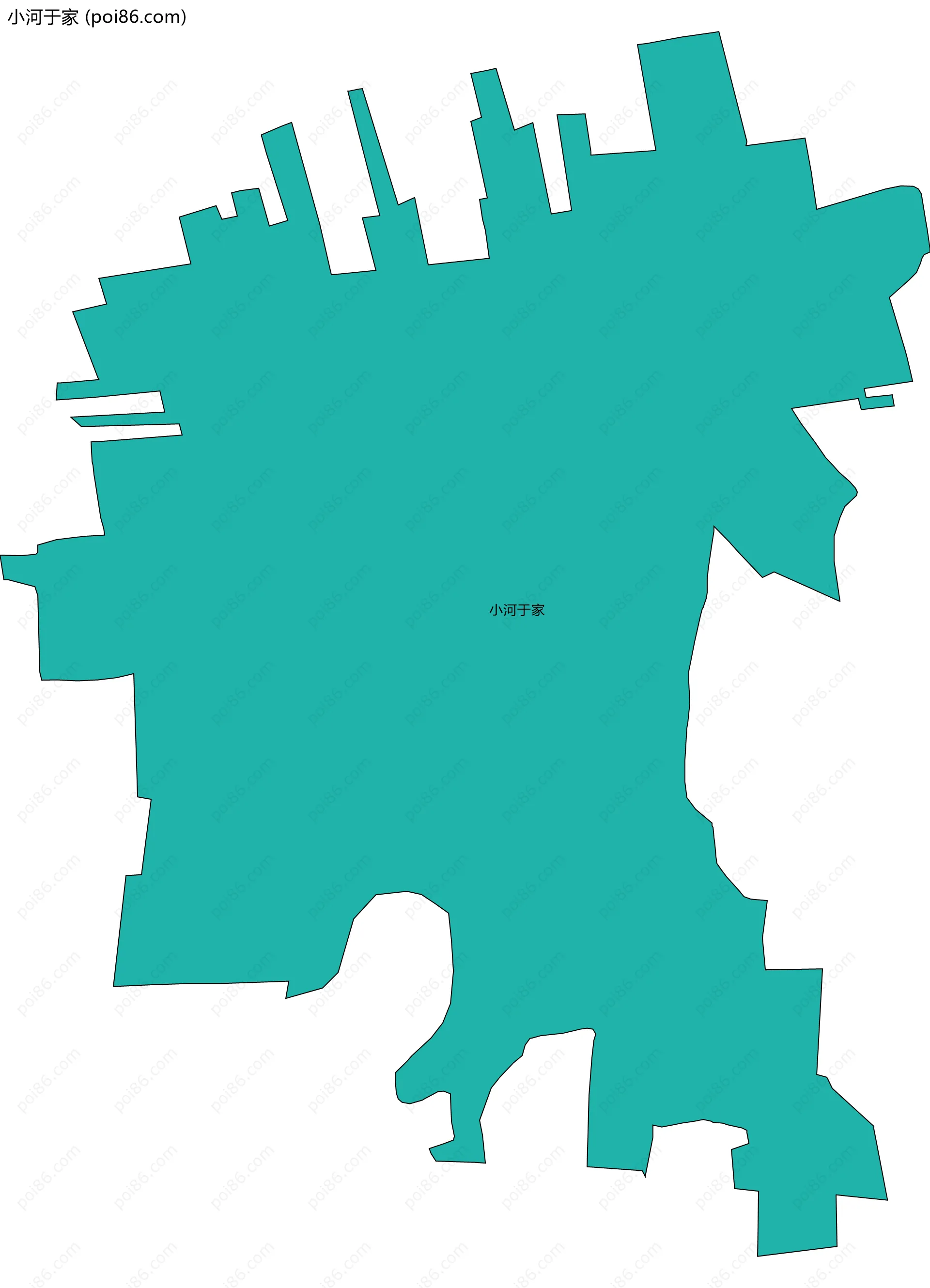 小河于家边界地图