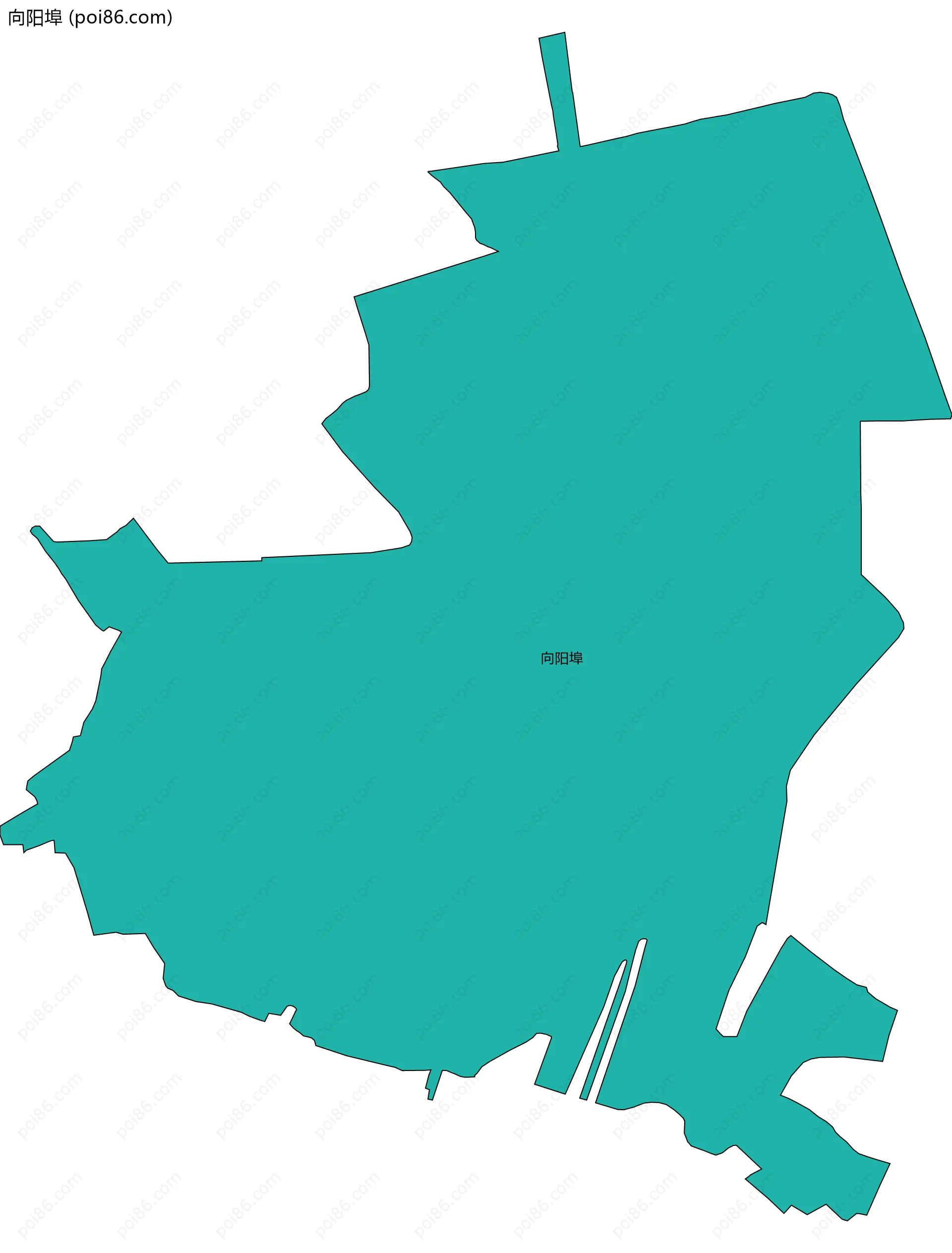 向阳埠边界地图