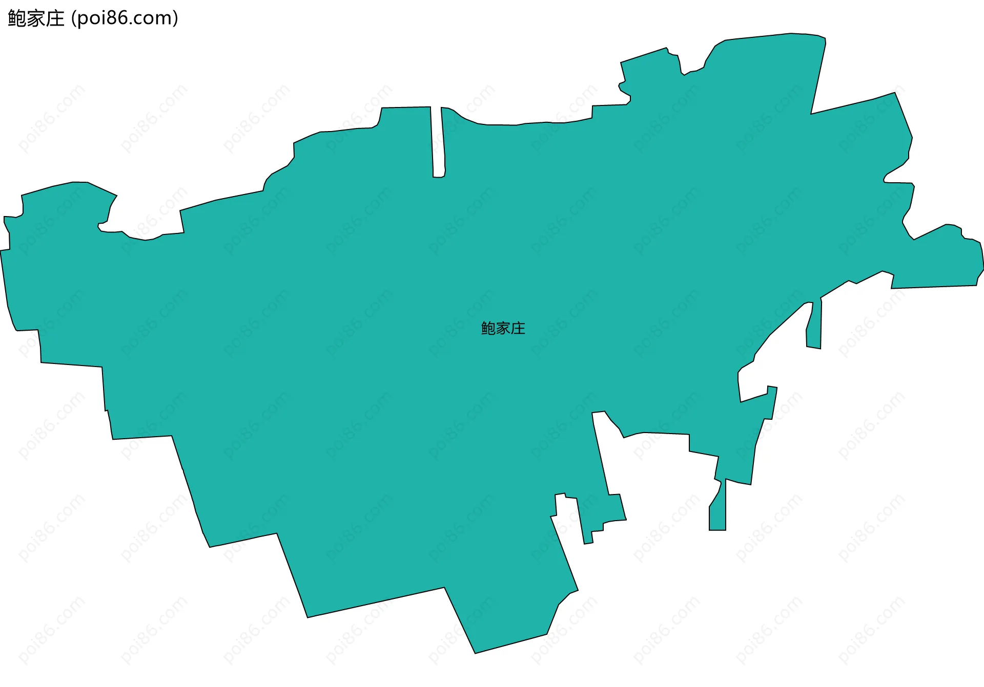 鲍家庄边界地图