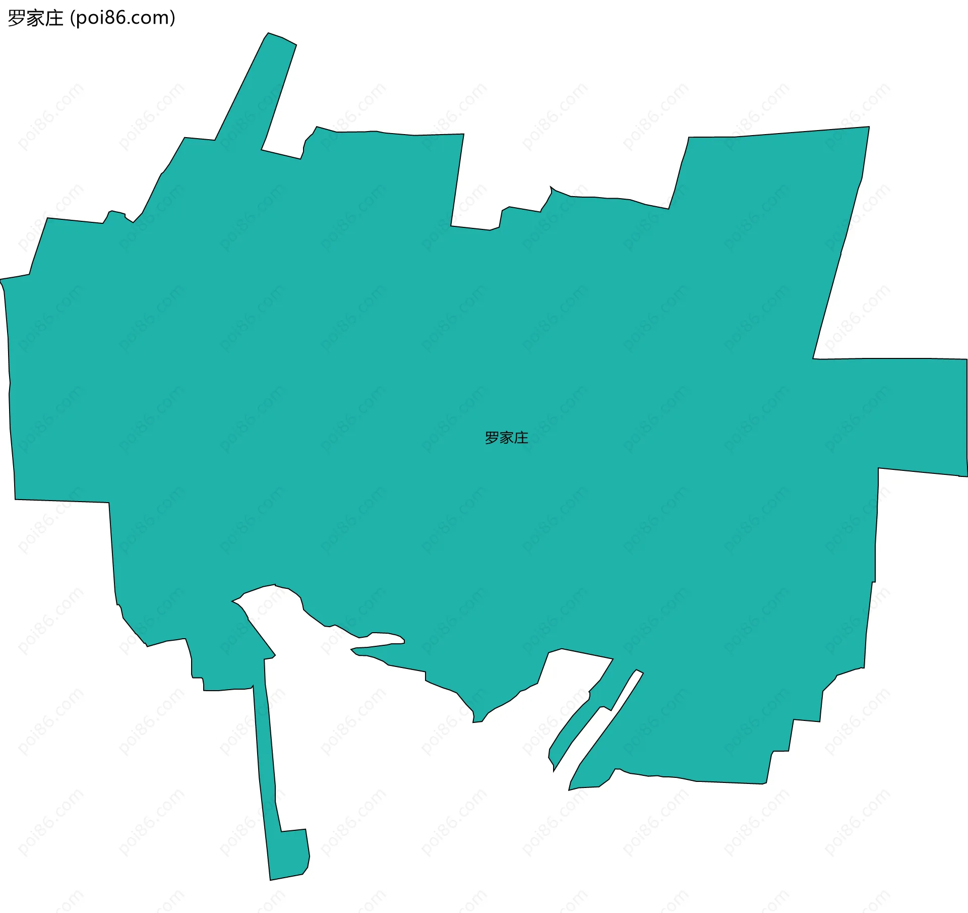 罗家庄边界地图