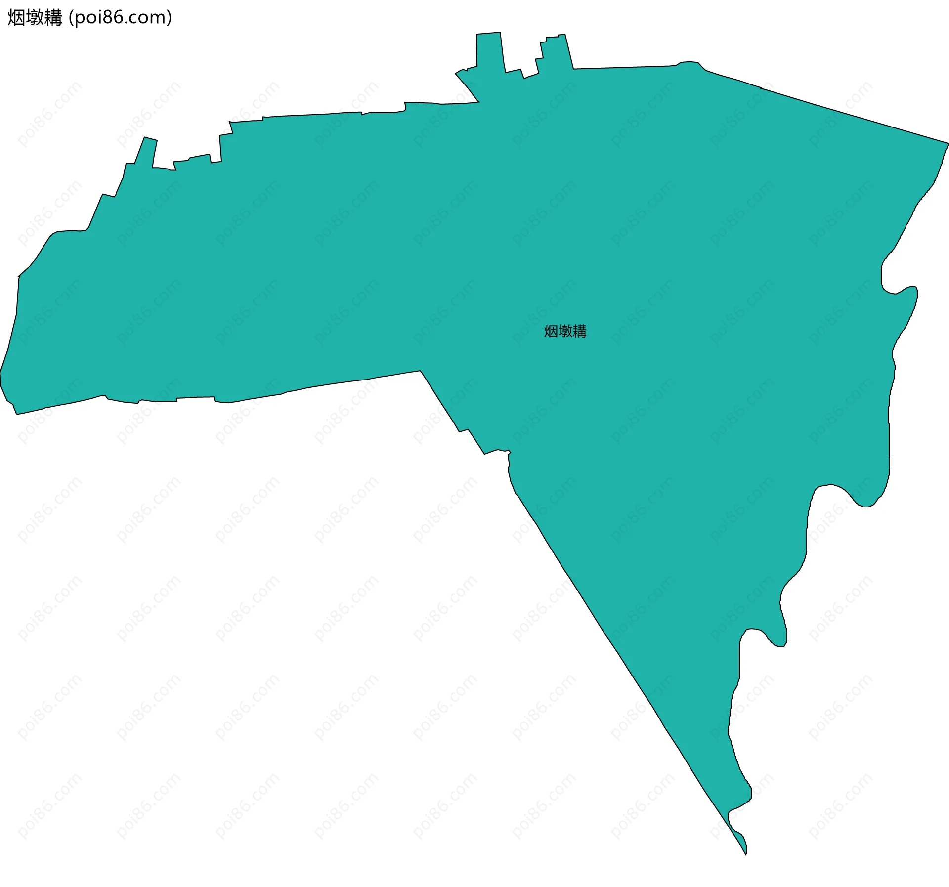 烟墩耩边界地图