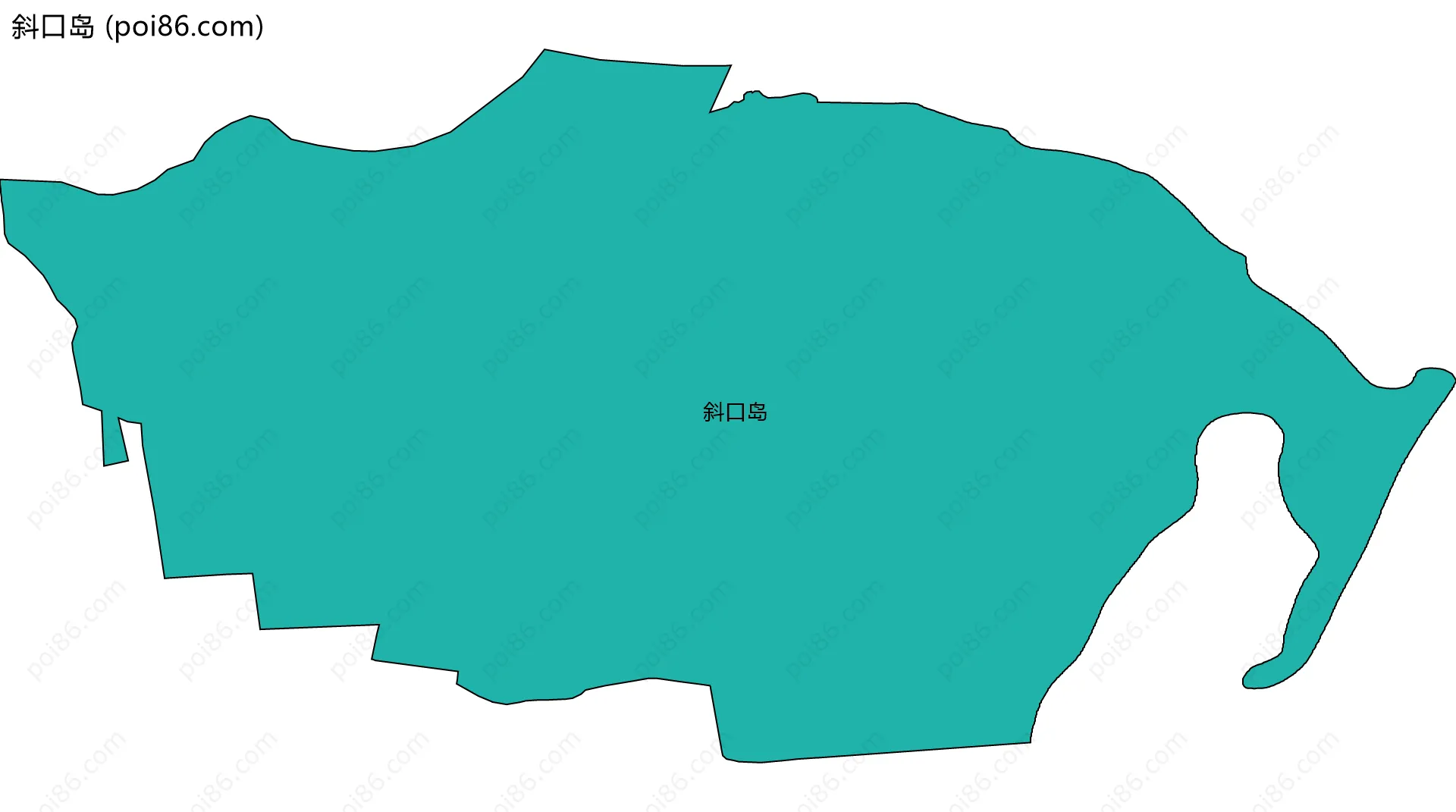斜口岛边界地图