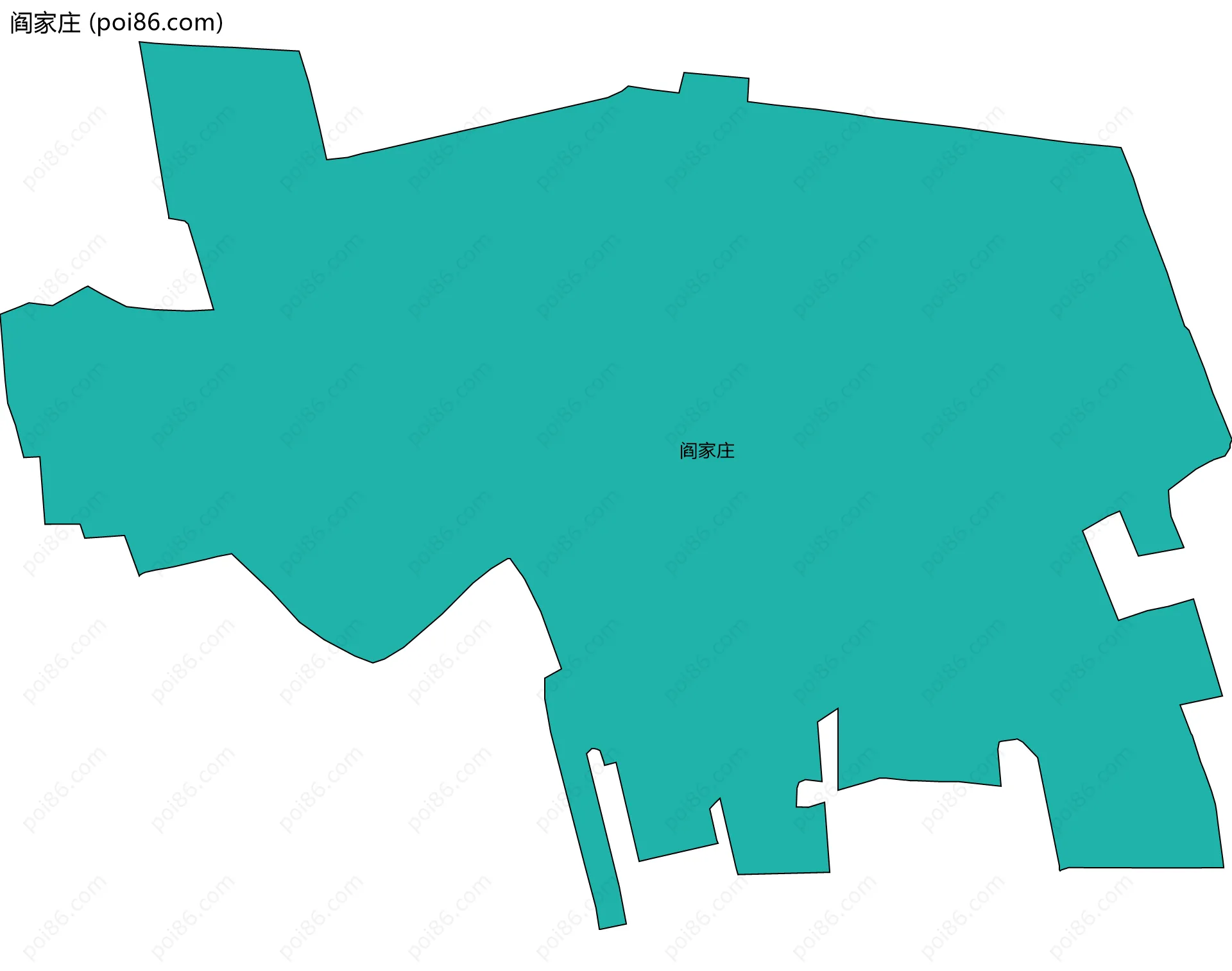 阎家庄边界地图
