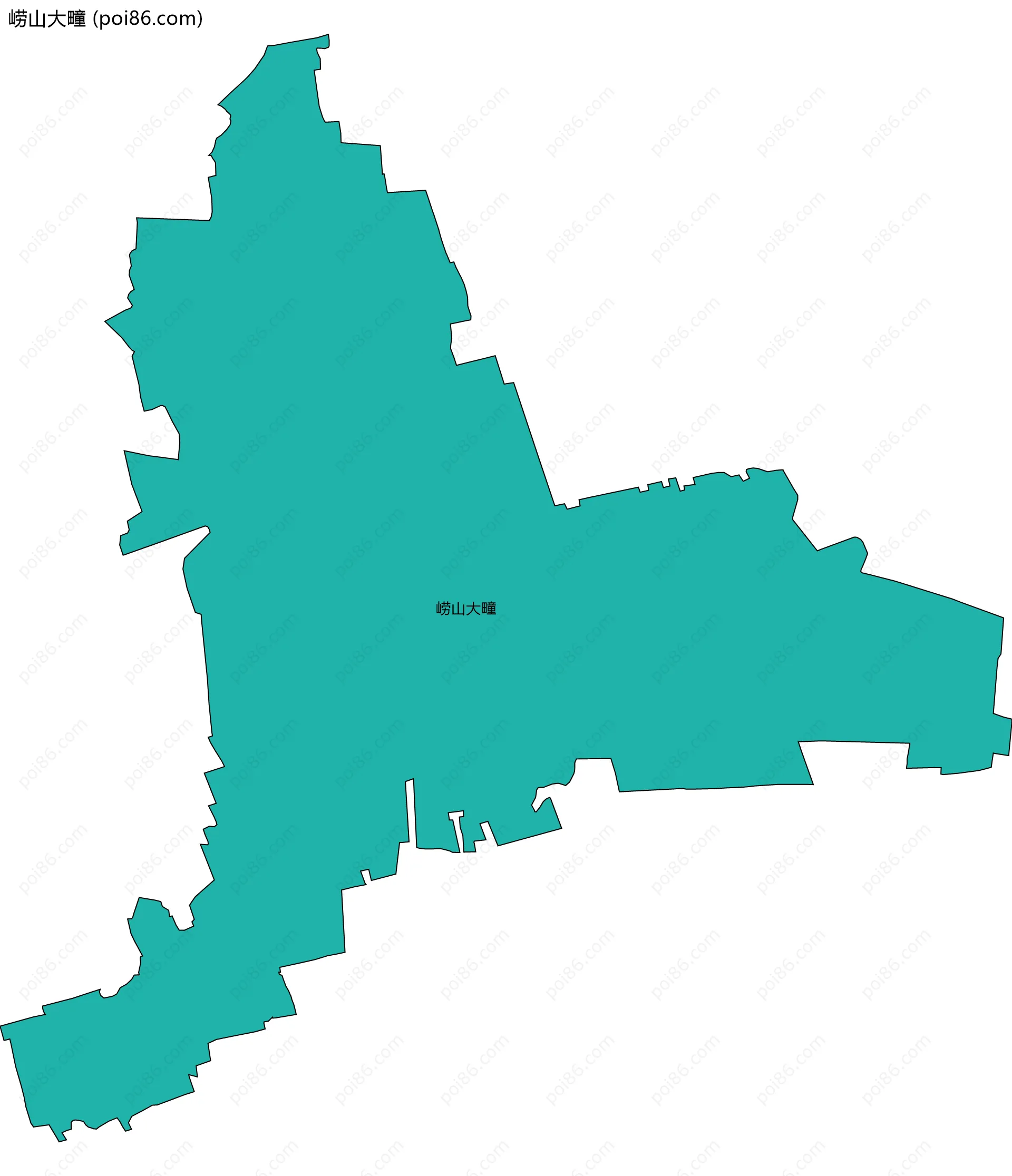 崂山大疃边界地图