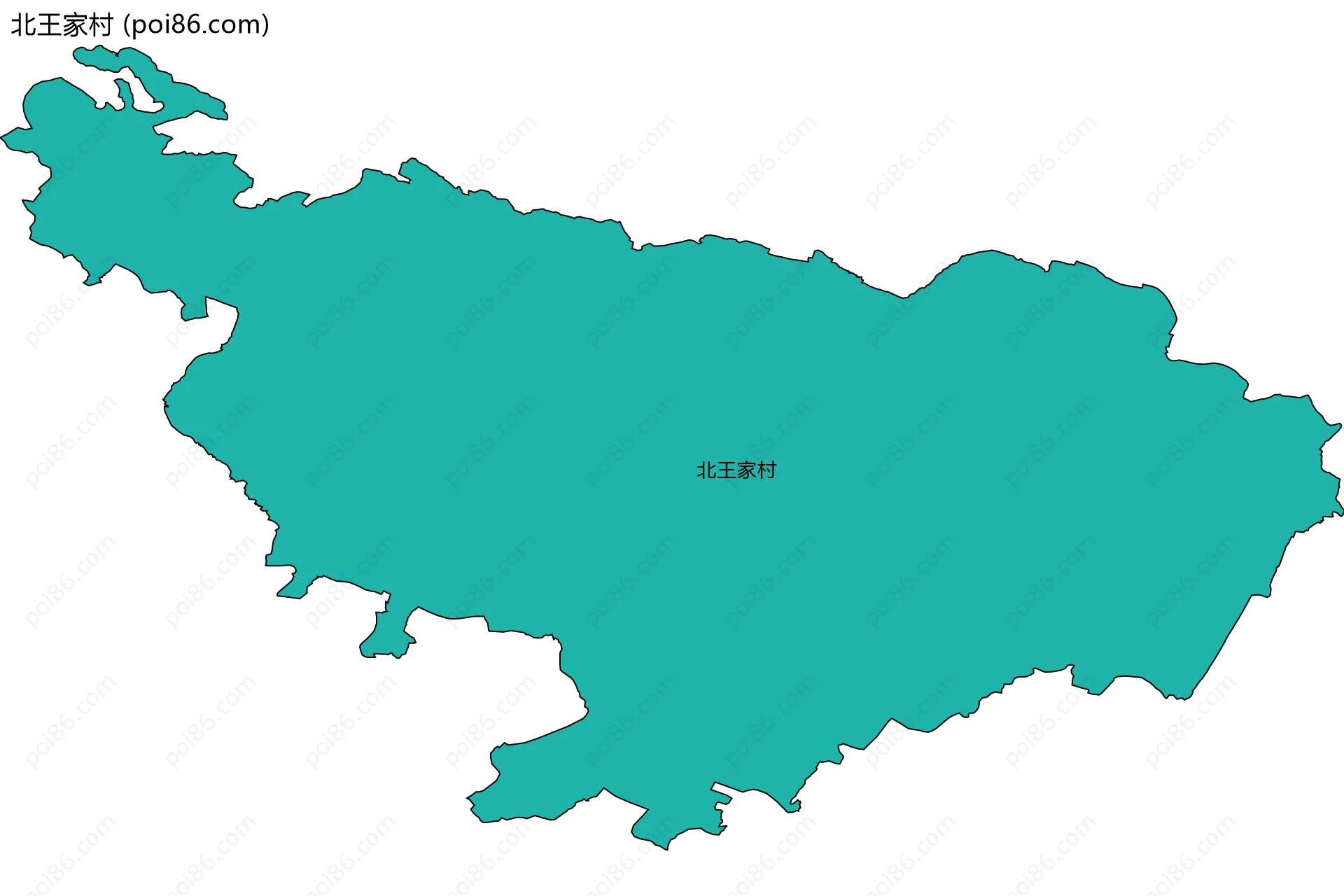 北王家村边界地图