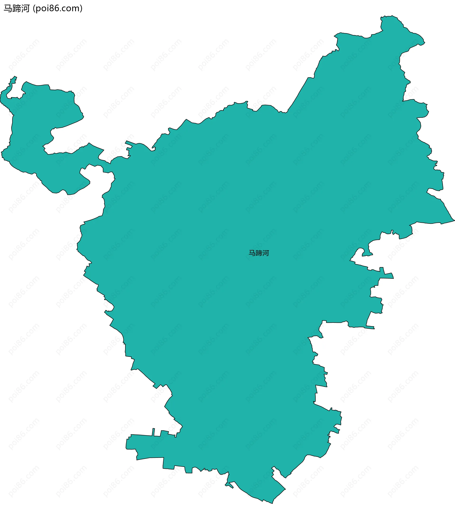 马蹄河边界地图
